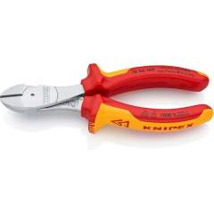 Knipex 74 06 160. Heavy-duty side cutter, chrome-plated, insulated, 160 mm