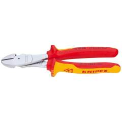 Knipex 74 06 200. Heavy-duty side cutter, chrome-plated, insulated, 200 mm