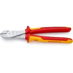 Knipex 74 06 250. Heavy-duty side cutter, chrome-plated, insulated, 250 mm