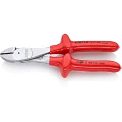Knipex 74 07 200. Heavy-duty side cutter, chrome-plated, dip-insulated, 200 mm