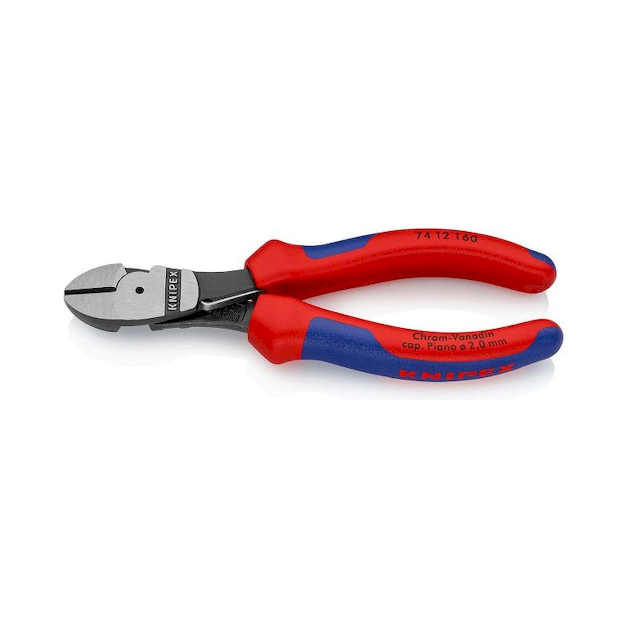 Knipex 74 12 160. Pince coupante latérale puissante, atramentée noir