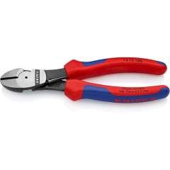 Knipex 74 12 180. Power side cutter, black atramentized, 180 mm