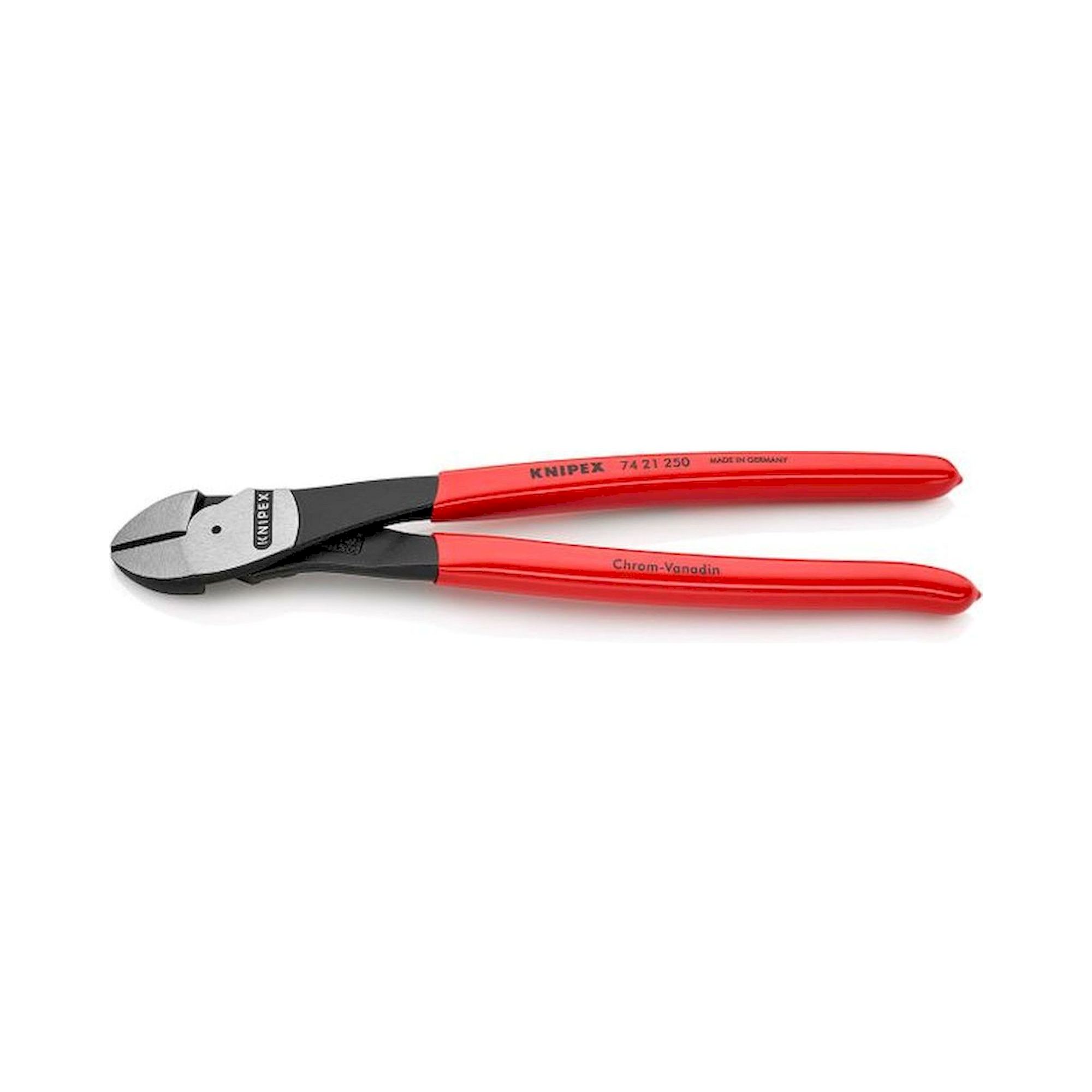 Knipex 74 21 250. Power side cutter, black atramentized, 250 mm