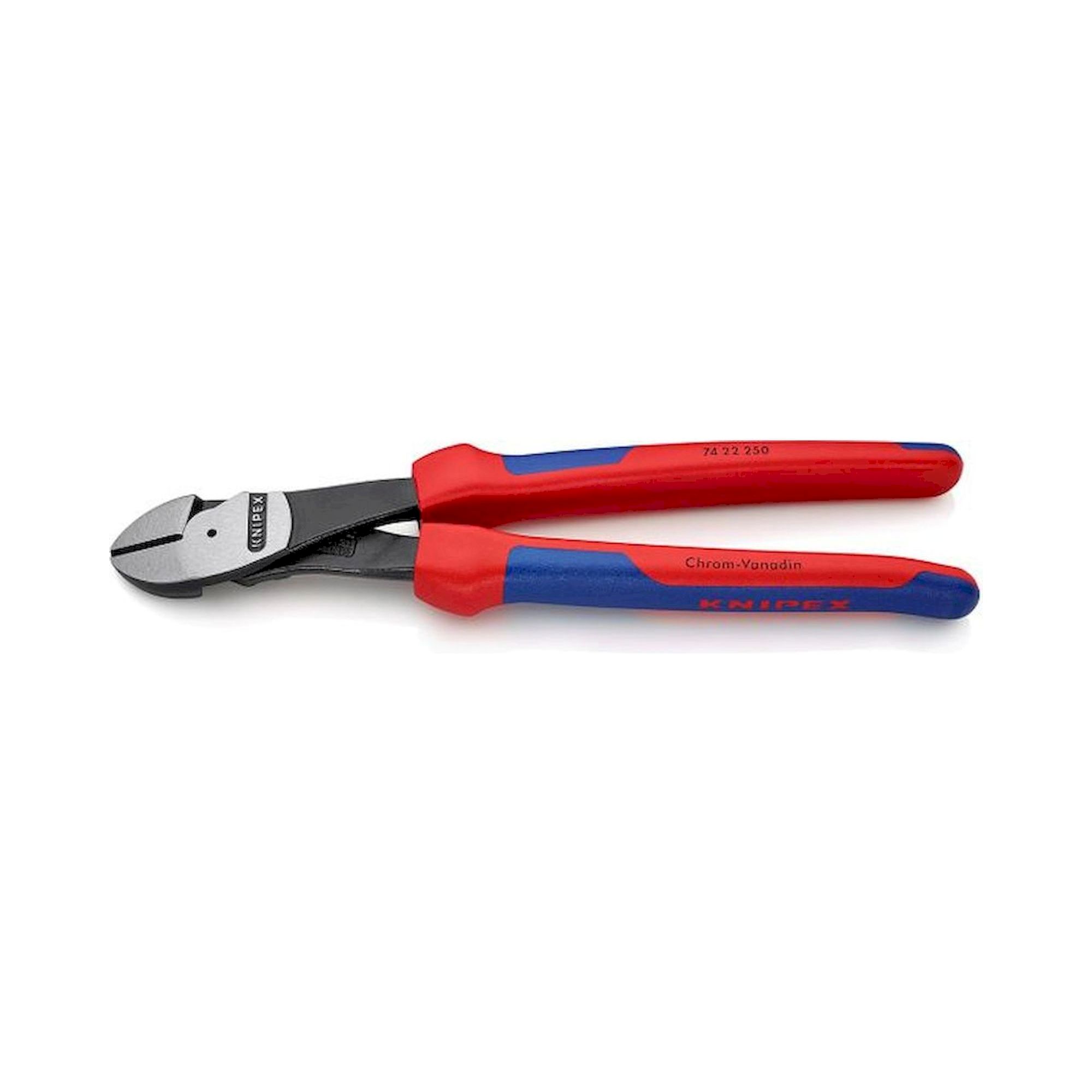 Knipex 74 22 250. Kraft-Seitenschneider, schwarz atramentiert, 250 mm