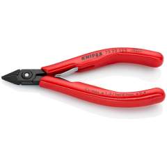 Knipex 75 22 125. Elektronik-Seitenschneider, brüniert, mit kleiner Facette, mit Kunststoff-Hüllen, 125 mm