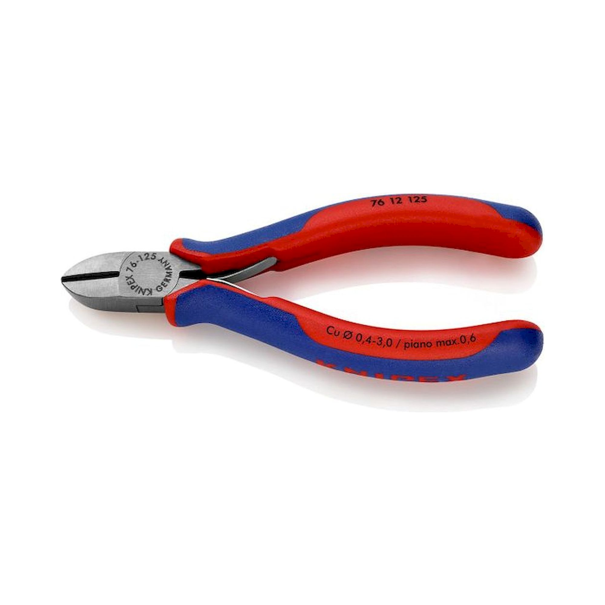 Knipex 76 12 125. Side cutter for electrical mechanics, black atramentized, 125 mm