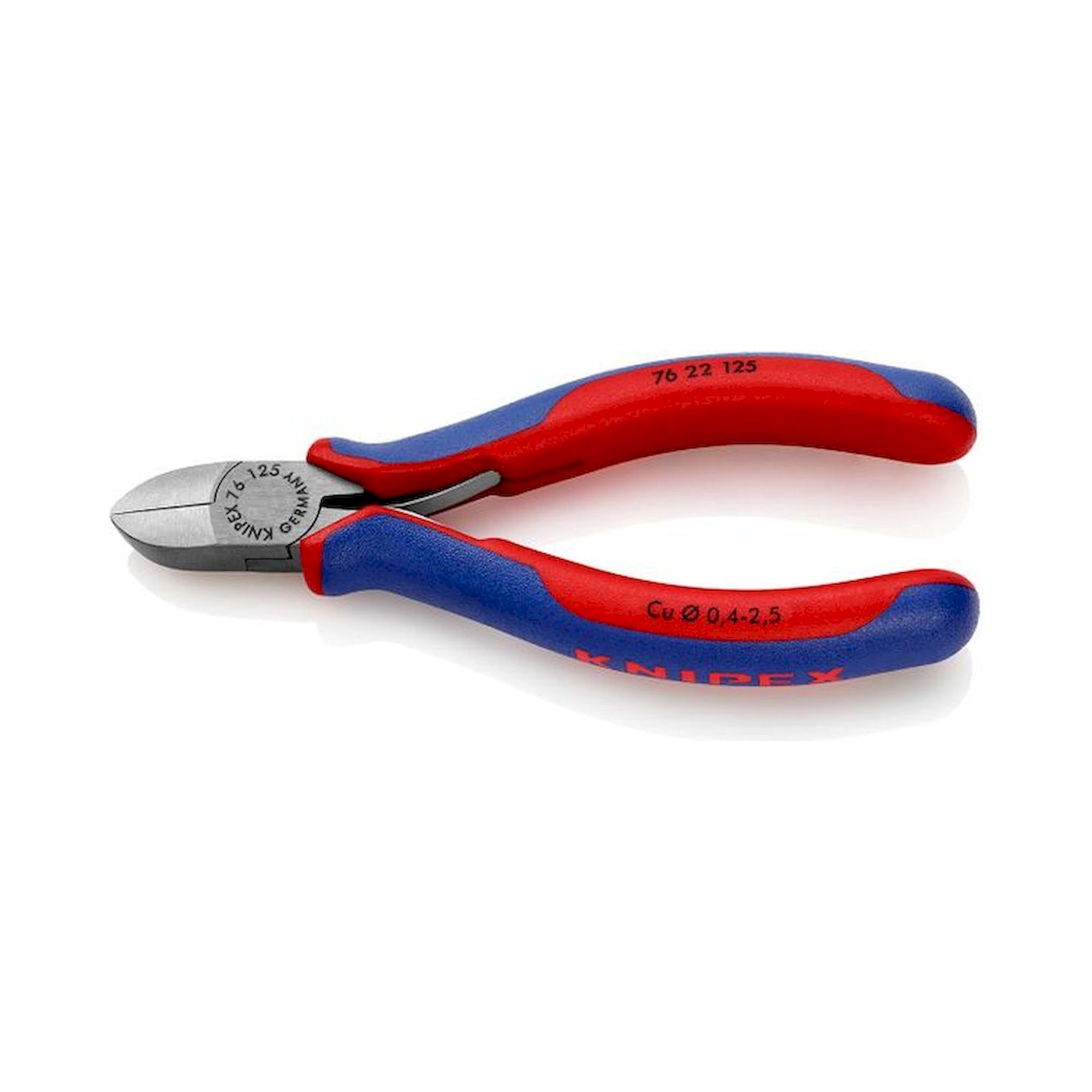 Knipex 76 22 125. Side cutter for electrical mechanics, black atramentized, 125 mm