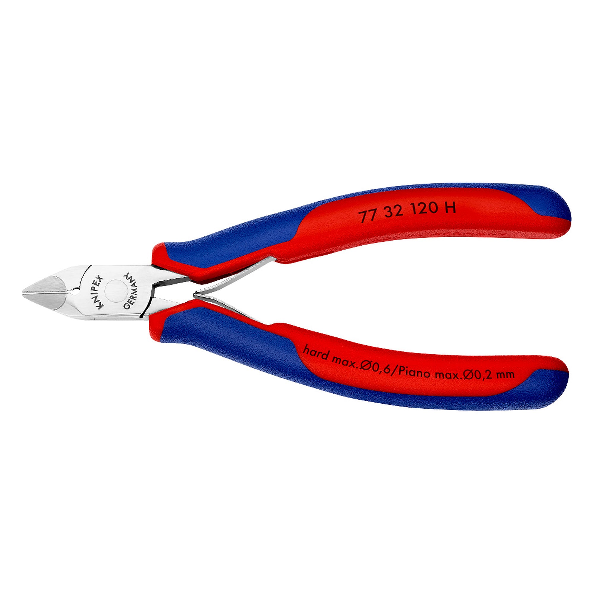 Pince coupante de côté pour l'électronique à tranchants au carbure, tête pointue, 120 mm