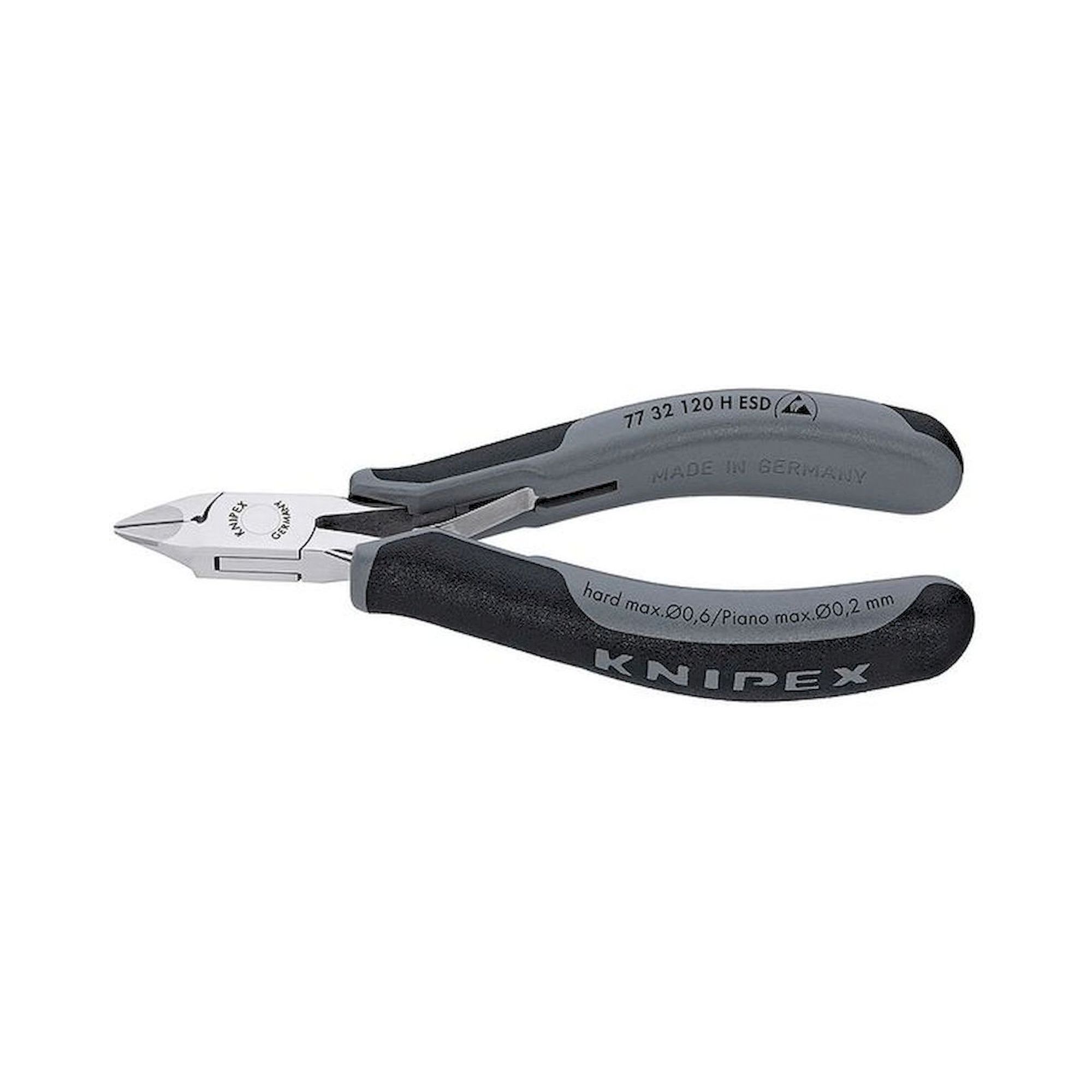 Knipex 77 32 120 H ESD. ESD Elektronik-Seitenschneider mit eingesetzter Hartmetallschneide, 120 mm