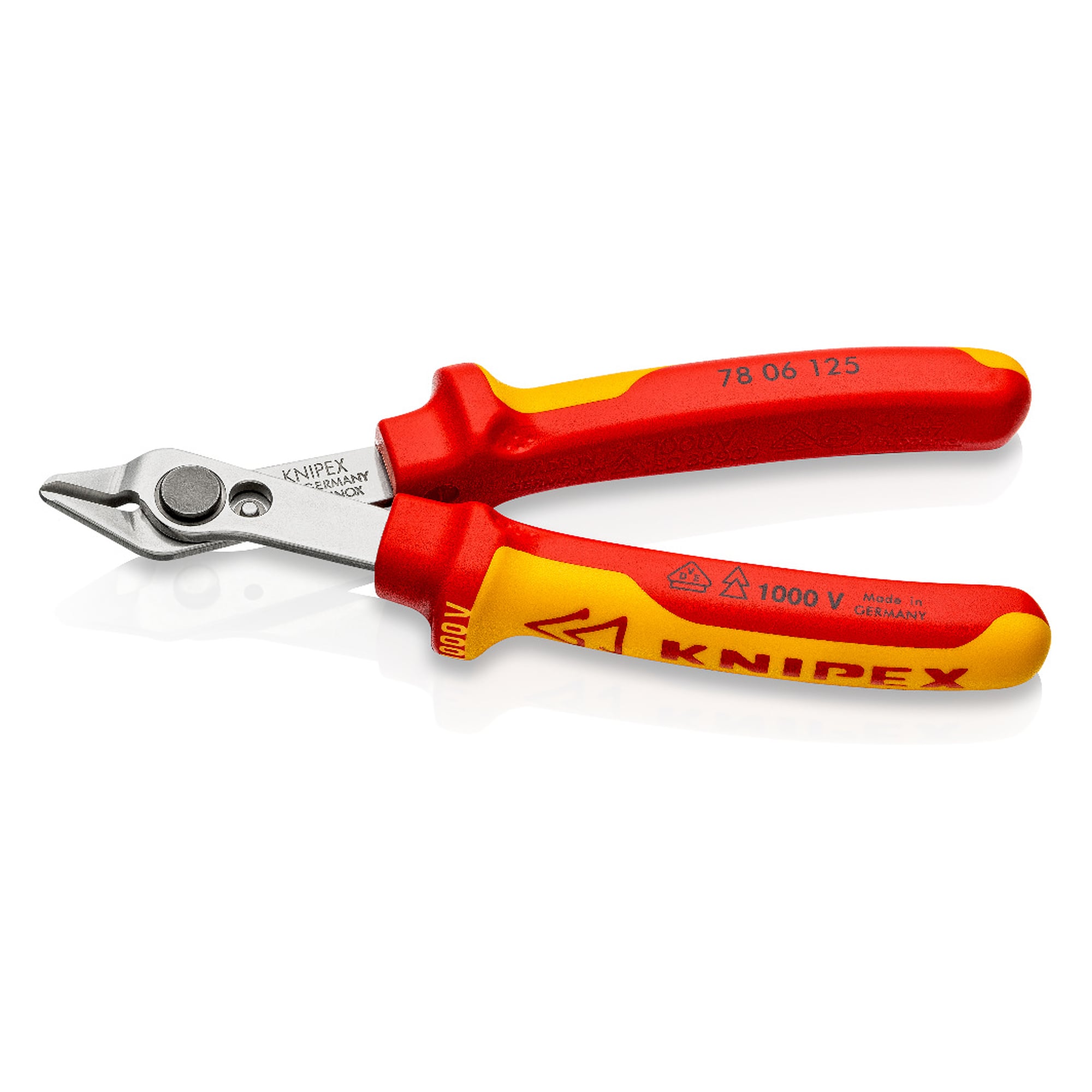 Electronic Super Knips VDE pince coupante de précision isolée, tranchants env. 54 HRC, 125 mm