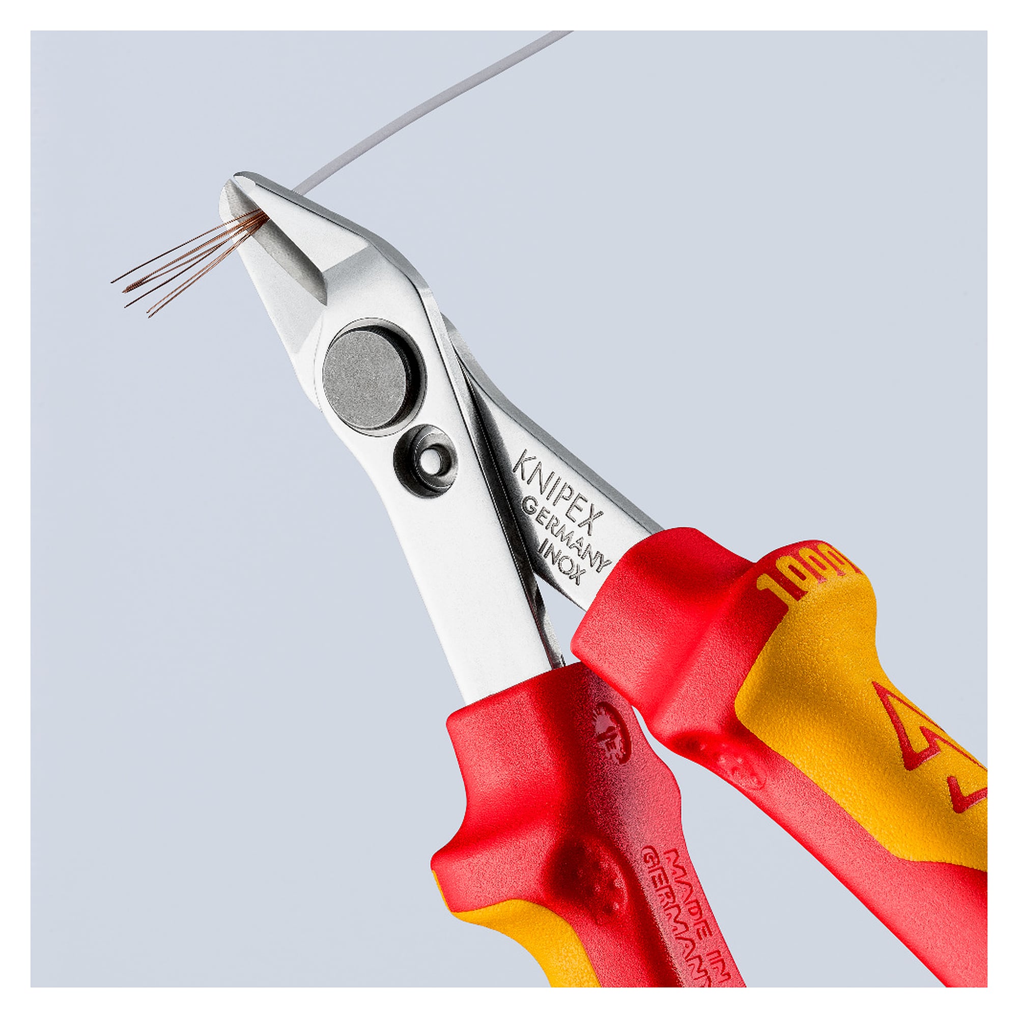 Electronic Super Knips VDE pince coupante de précision isolée, tranchants env. 54 HRC, 125 mm