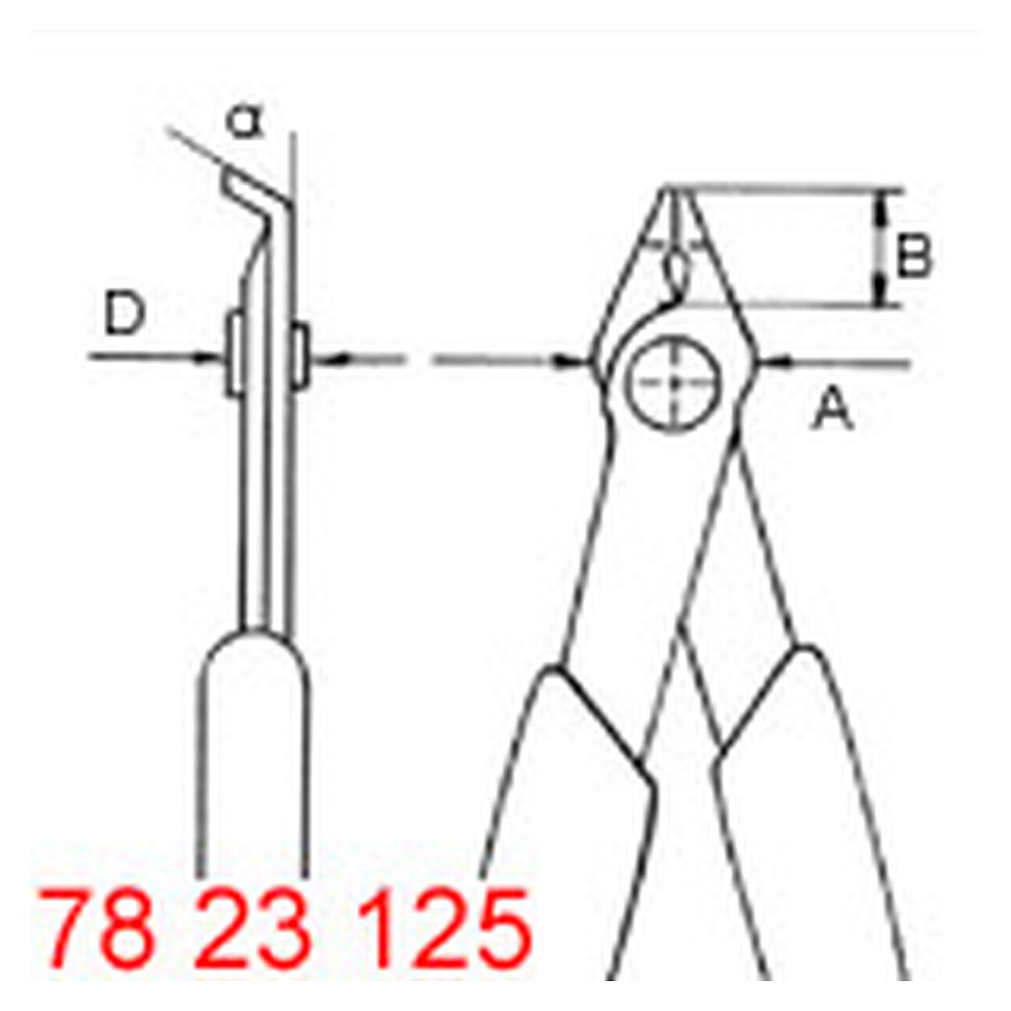 Electronic Super Knips, pince de précision, bec court de 5,5 mm, 125 mm