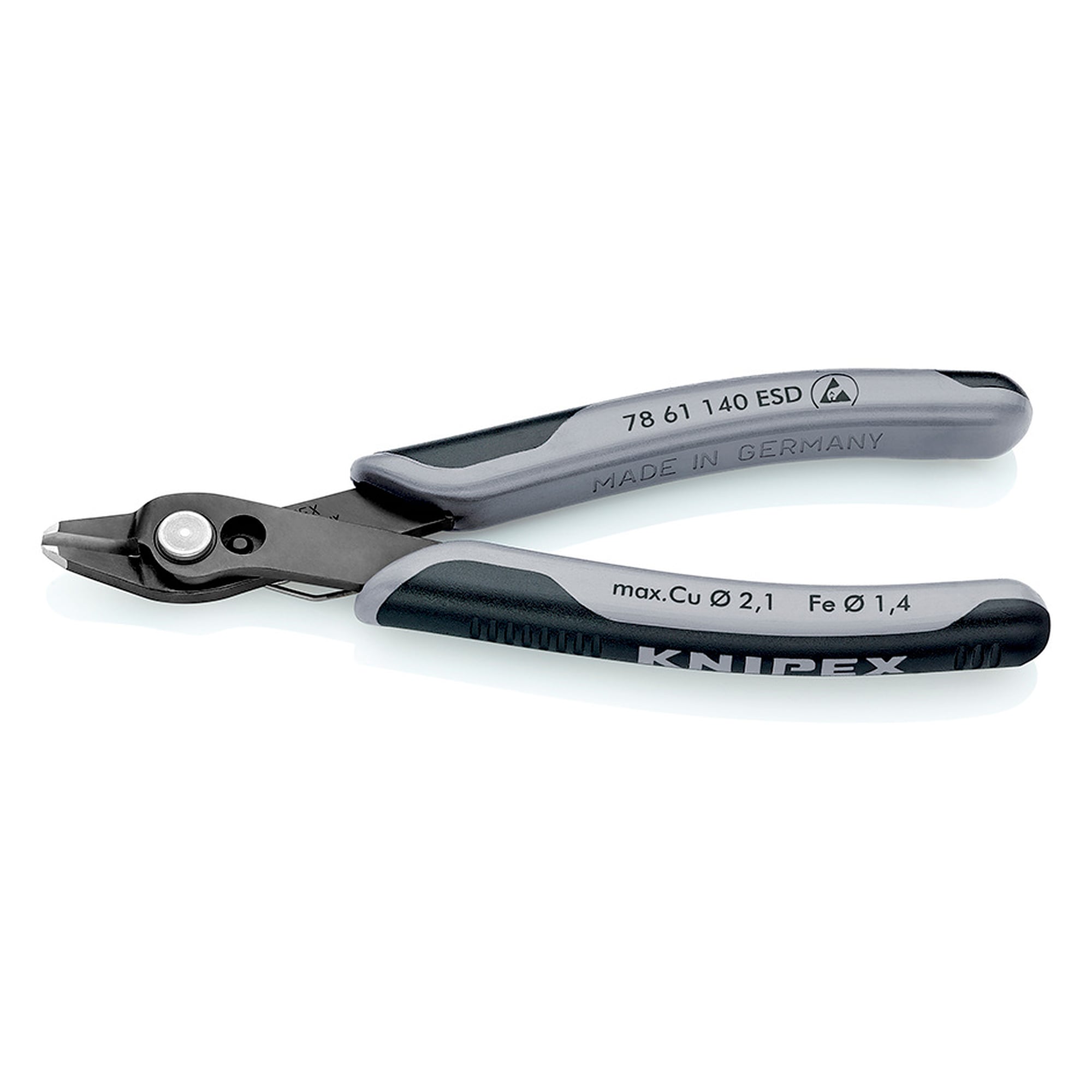 Electronic Super Knips XL ESD, Seitenschneider ohne Facette, schneidet ab Ø 0,2 mm, 140 mm