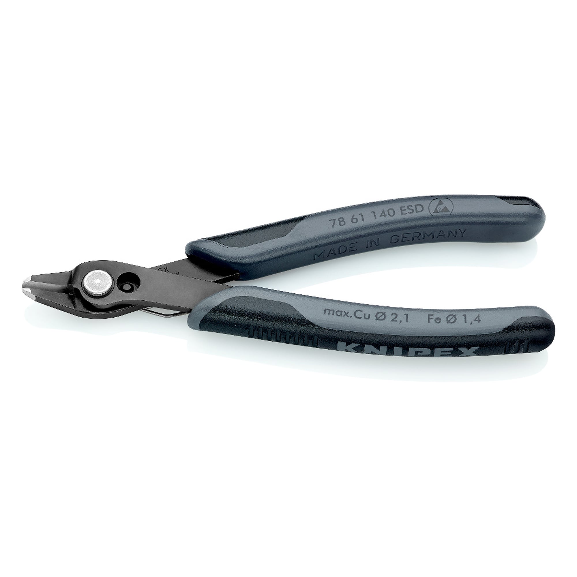 Electronic Super Knips XL ESD, Seitenschneider ohne Facette, schneidet ab Ø 0,2 mm, 140 mm