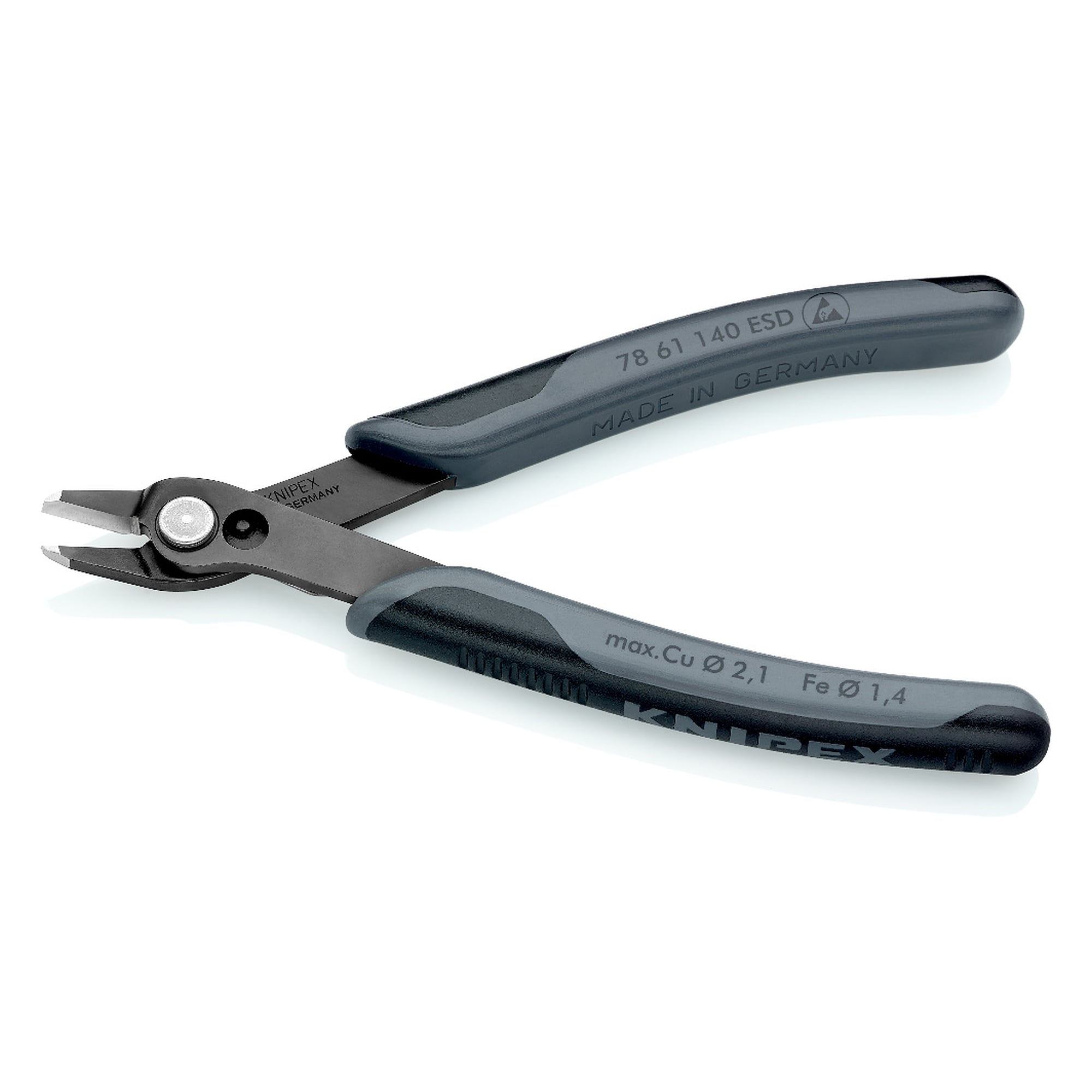 Electronic Super Knips XL ESD, Seitenschneider ohne Facette, schneidet ab Ø 0,2 mm, 140 mm