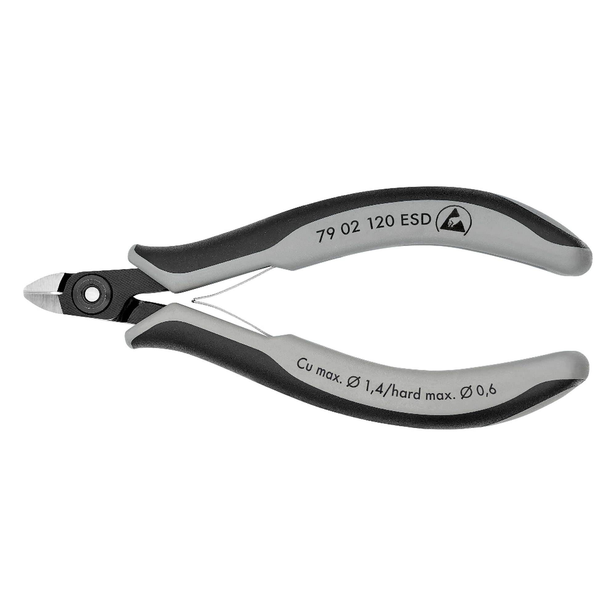 Pince coupante de côté de précision pour l'électronique ESD, mini-tête, 120 mm