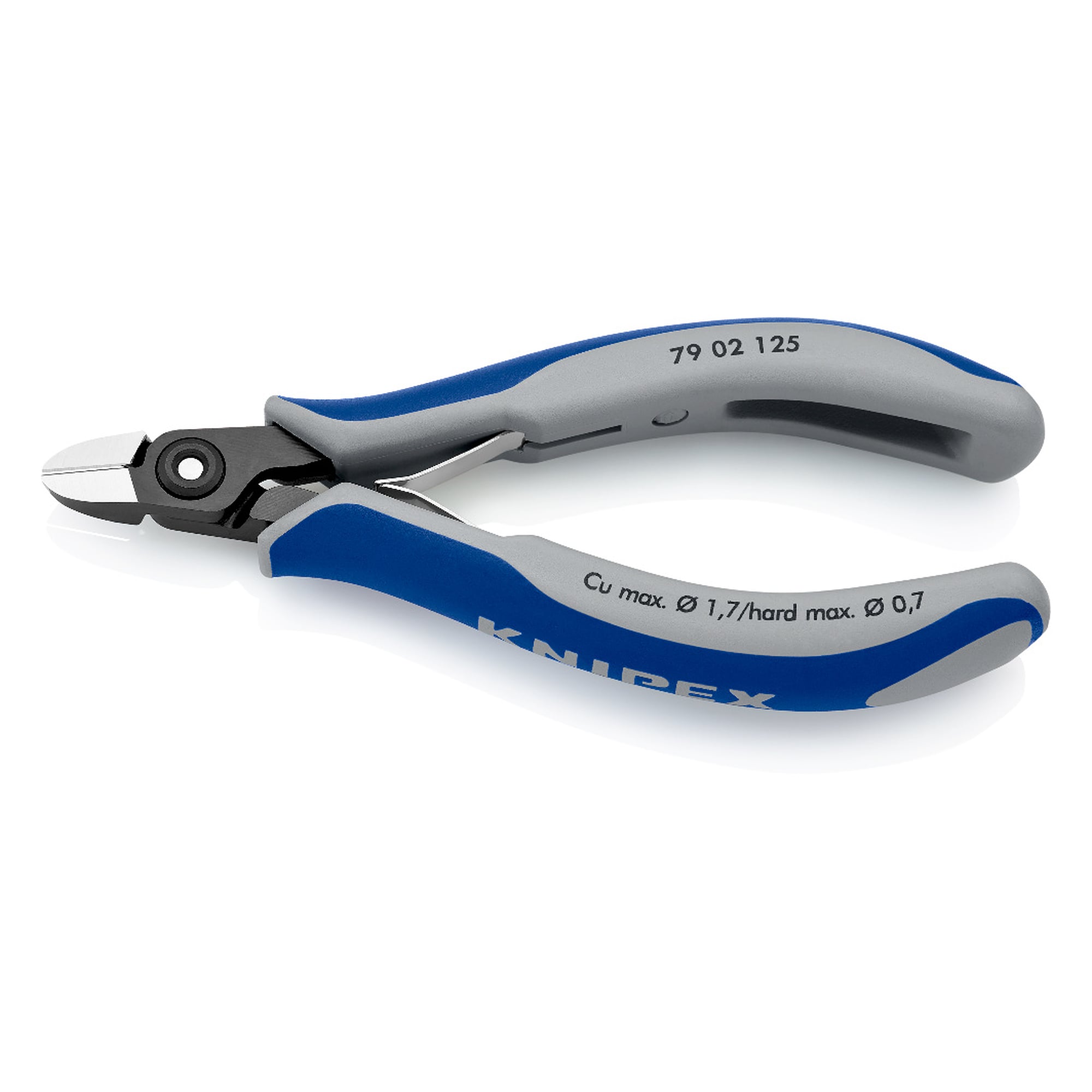 Pince coupante de côté de précision, tête ronde, petit biseau, 64 HRC, 125 mm