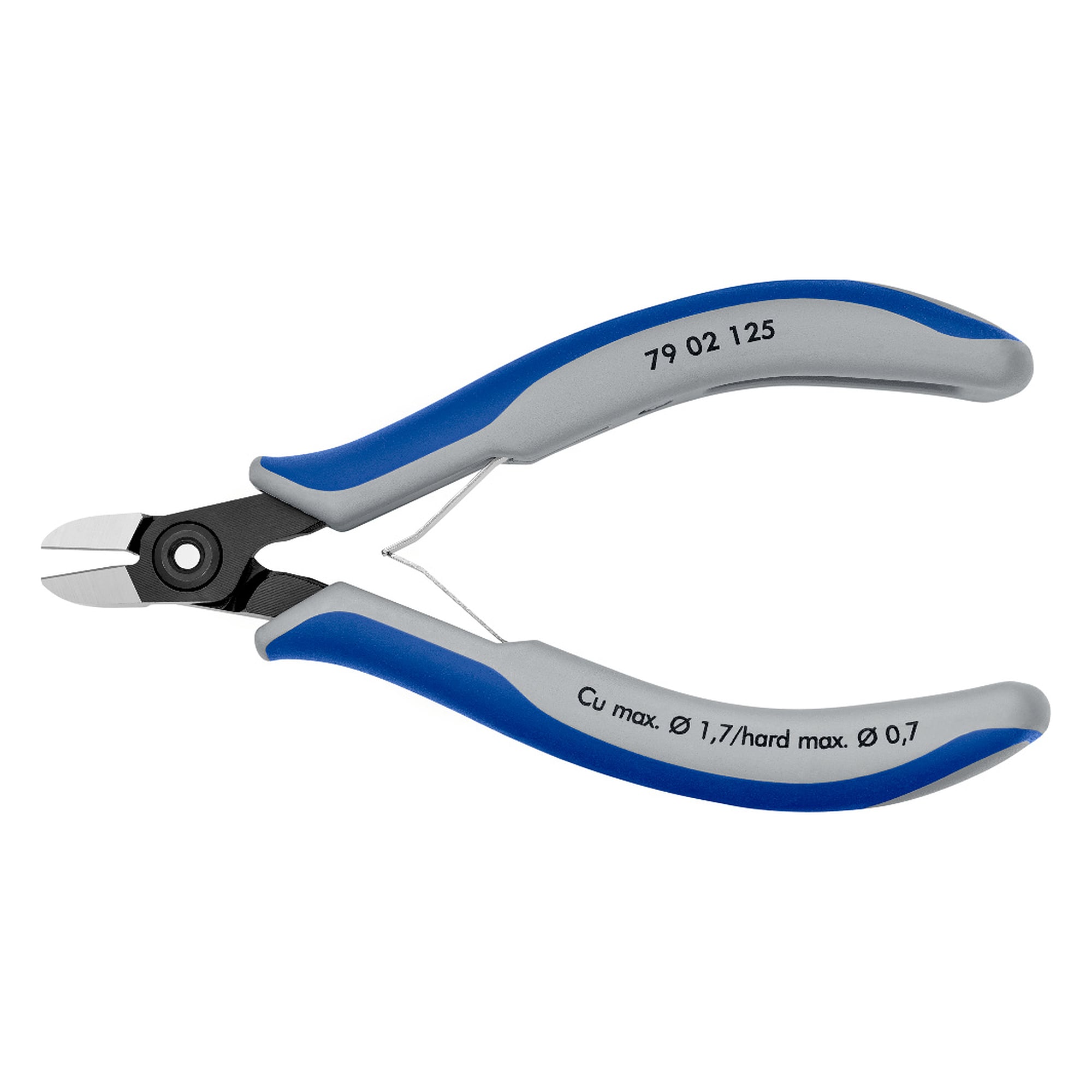 Pince coupante de côté de précision, tête ronde, petit biseau, 64 HRC, 125 mm