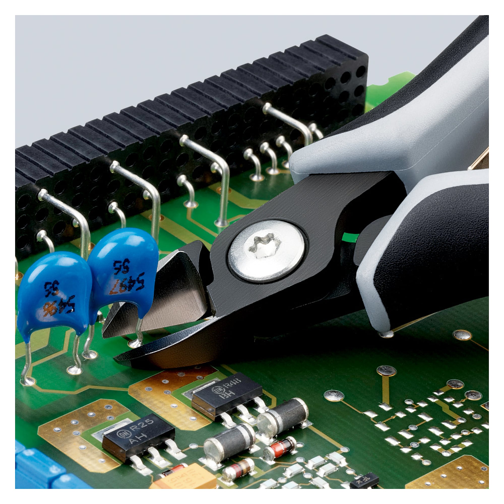 ESD precision electronics diagonal cutter with very small bevel, hard wire up to Ø 1.0 mm, 125 mm