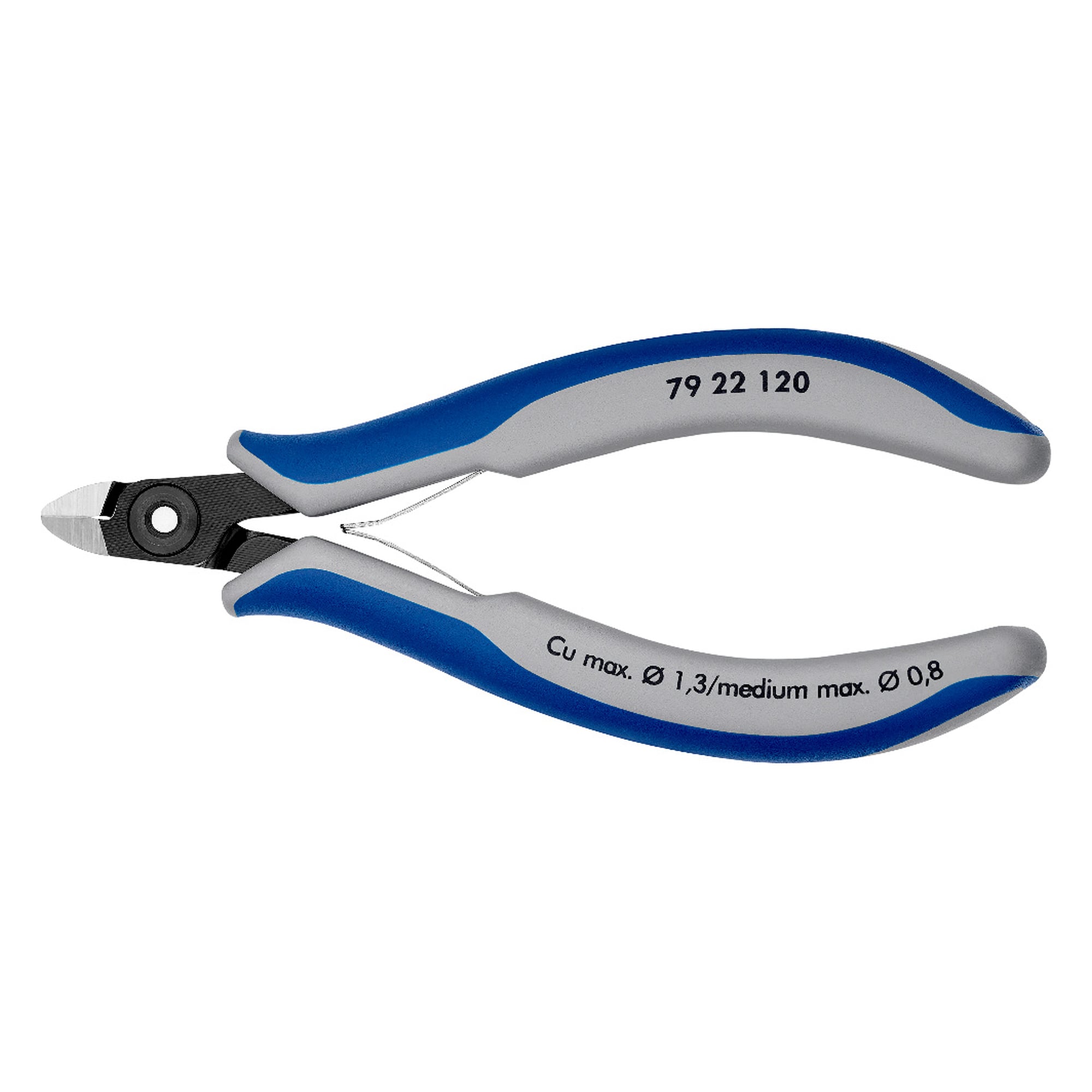 Pince coupante de côté de précision, mini-tête sans biseau, 64 HRC, 120 mm