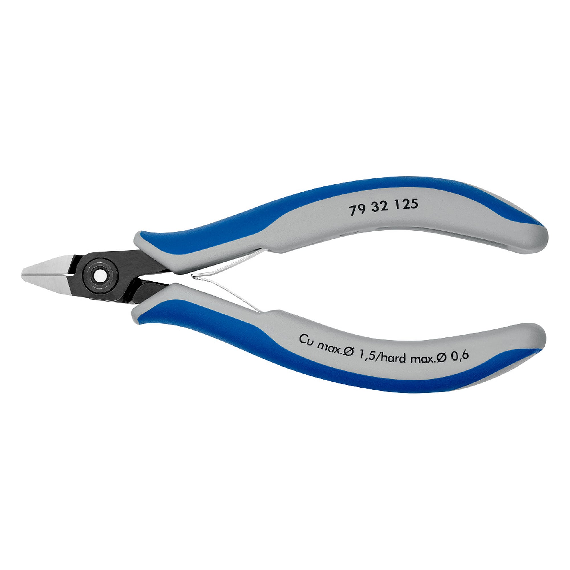 Pince coupante de côté de précision, tête pointue, petit biseau, 64 HRC, 125 mm