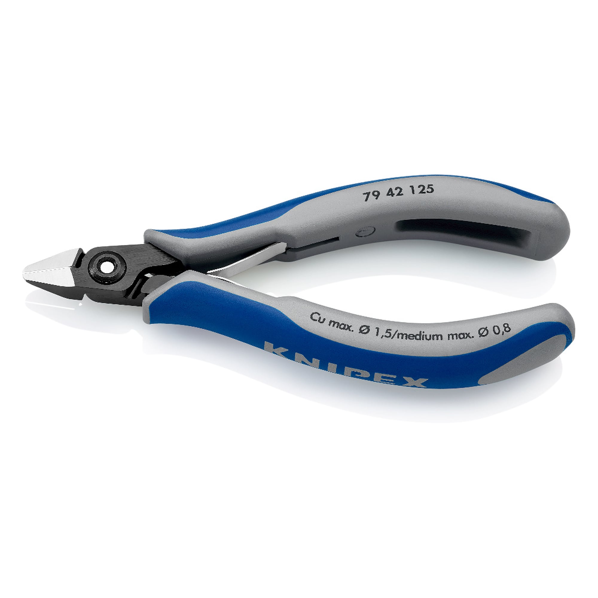 Pince coupante de côté de précision pour l'électronique, tête pointue sans biseau, 125 mm
