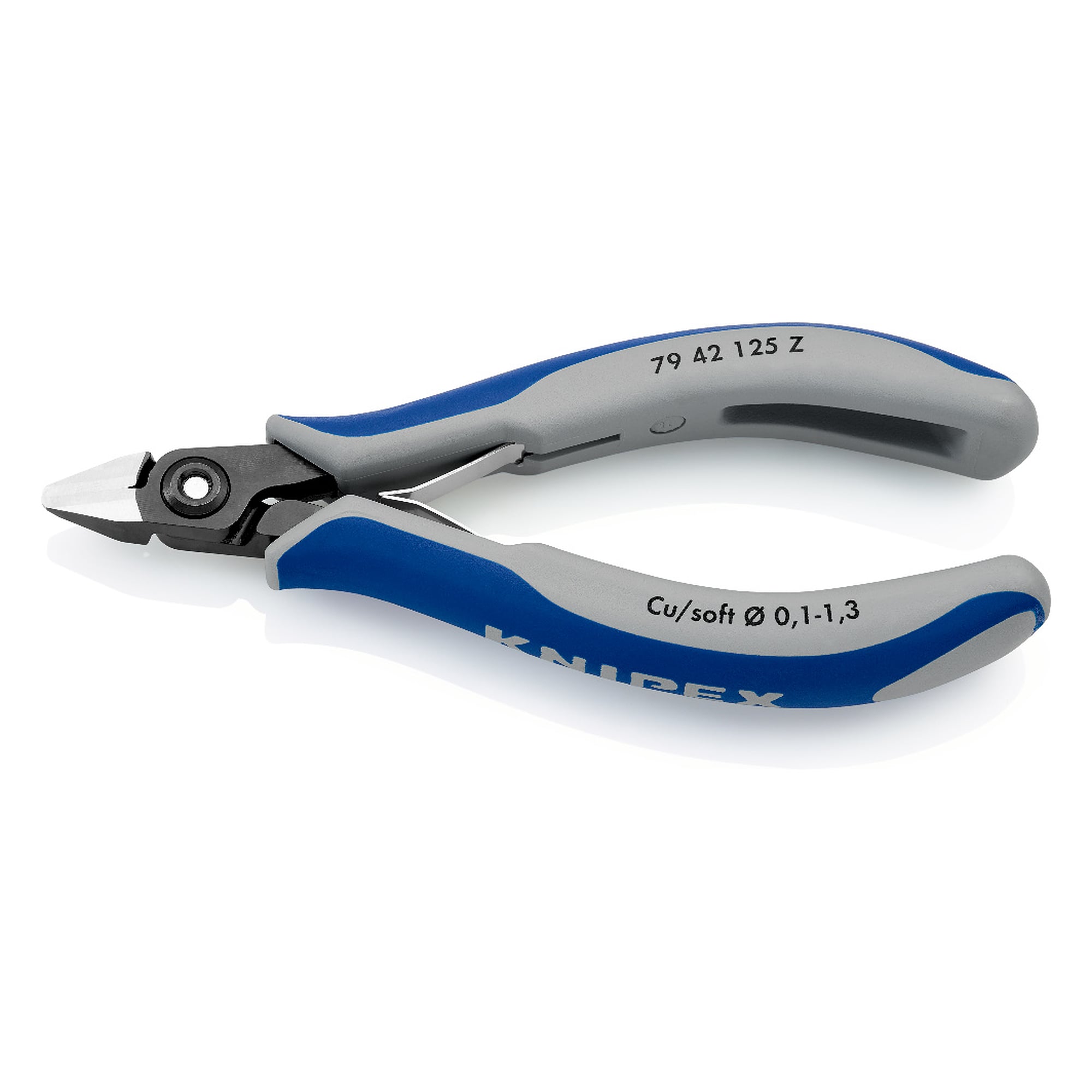 Pince coupante de côté de précision pour l'électronique sans biseau, fil doux 0,1 à 1,3 mm, 125 mm