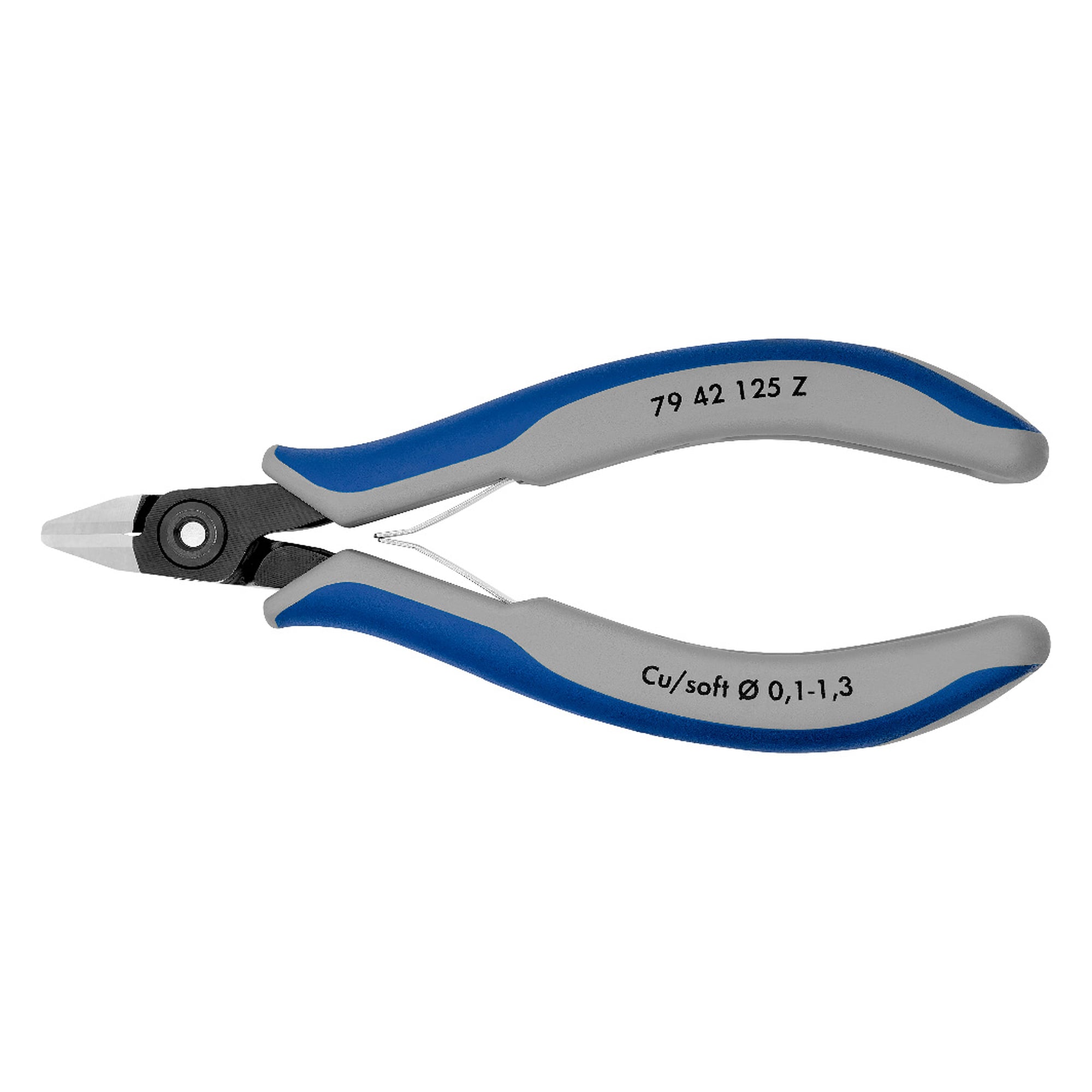 Pince coupante de côté de précision pour l'électronique sans biseau, fil doux 0,1 à 1,3 mm, 125 mm