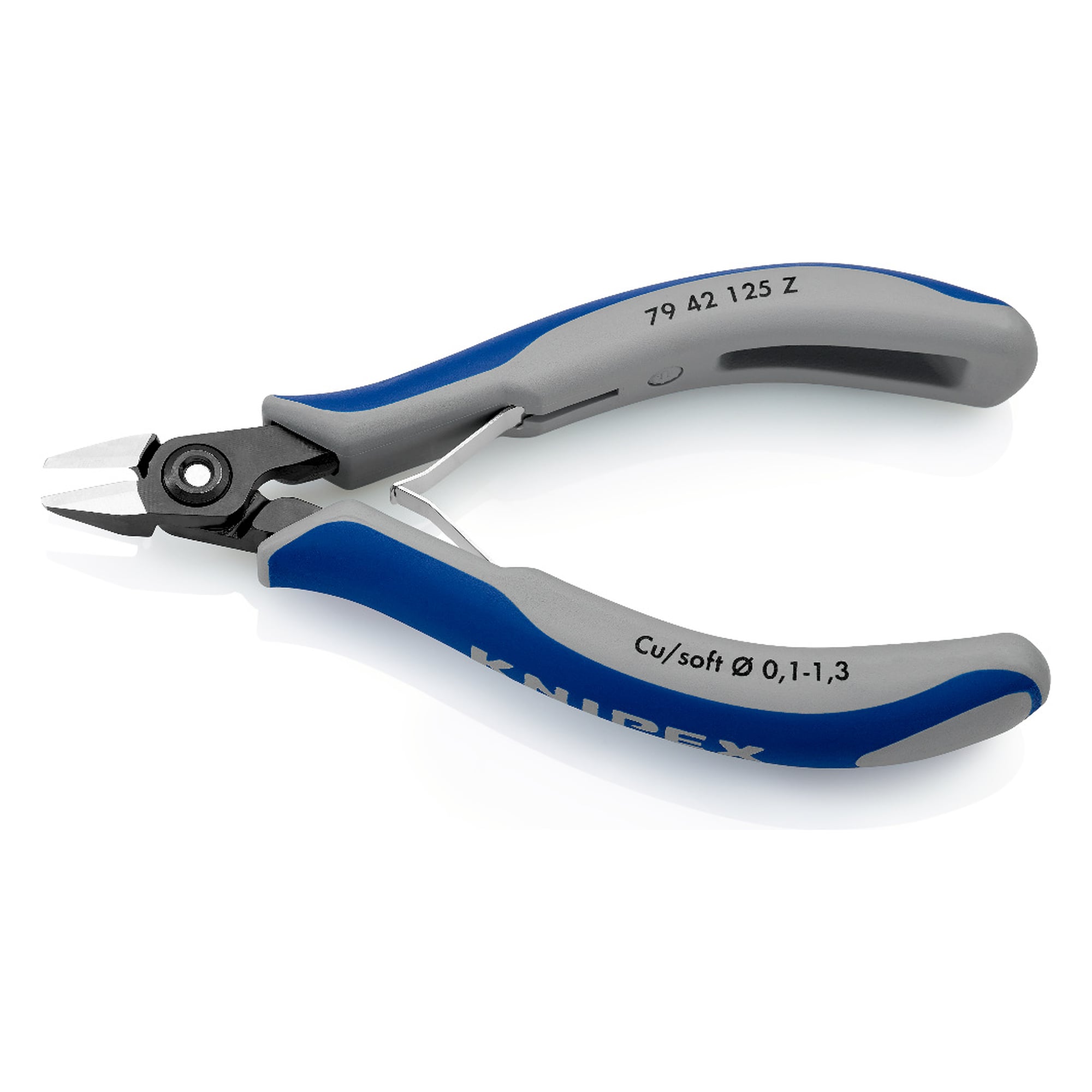 Pince coupante de côté de précision pour l'électronique sans biseau, fil doux 0,1 à 1,3 mm, 125 mm