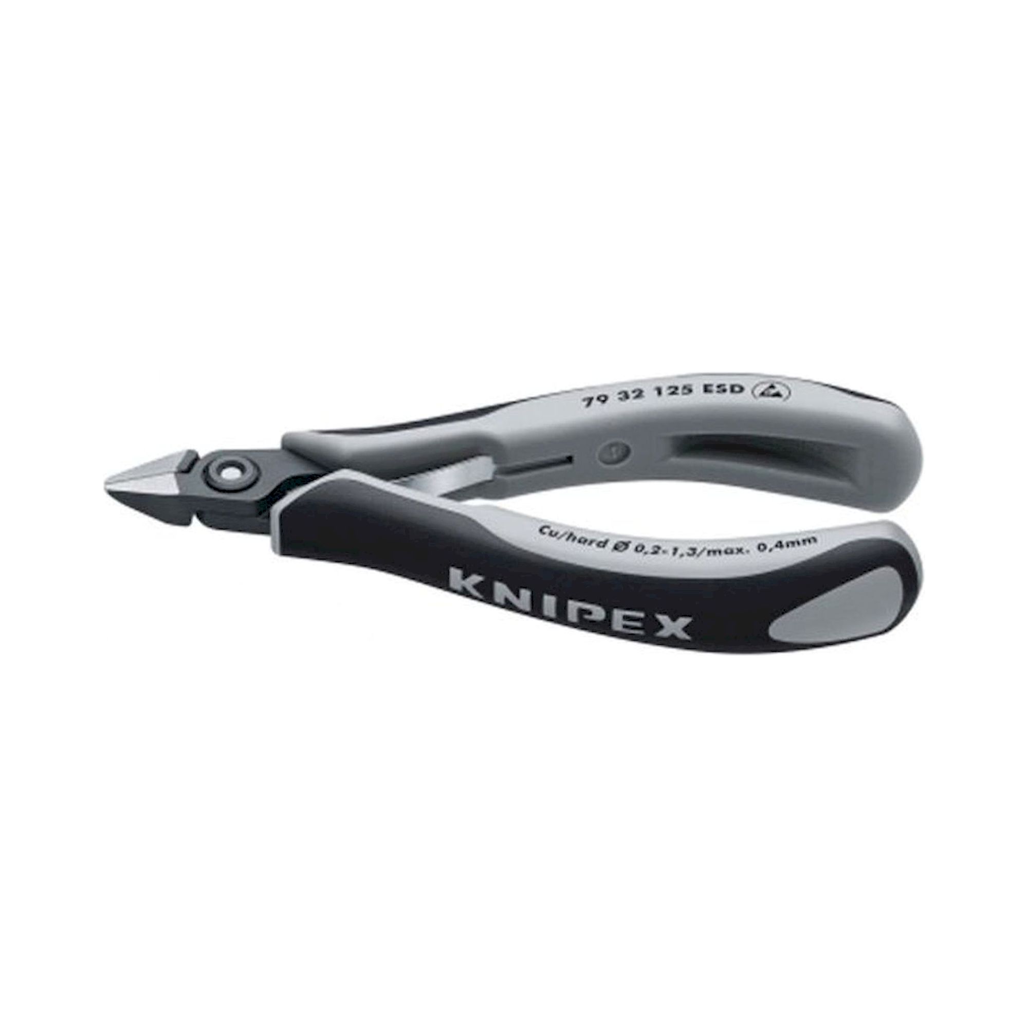 Knipex 79 32 125 ESD. Pince coupante latérale électronique de précision ESD, tête pointue