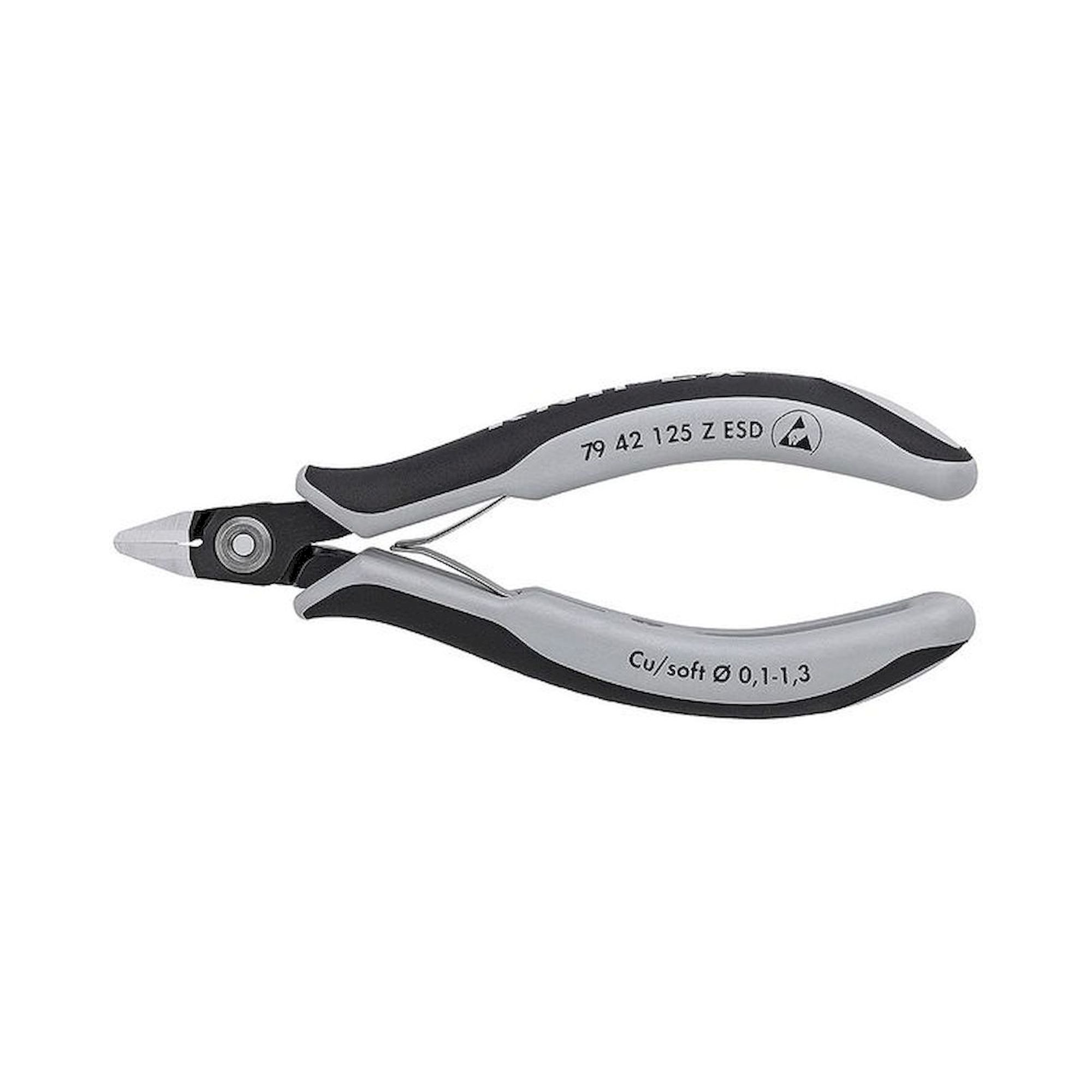 Knipex 79 42 125 Z ESD. Pince coupante latérale électronique de précision ESD, pour matériaux souples