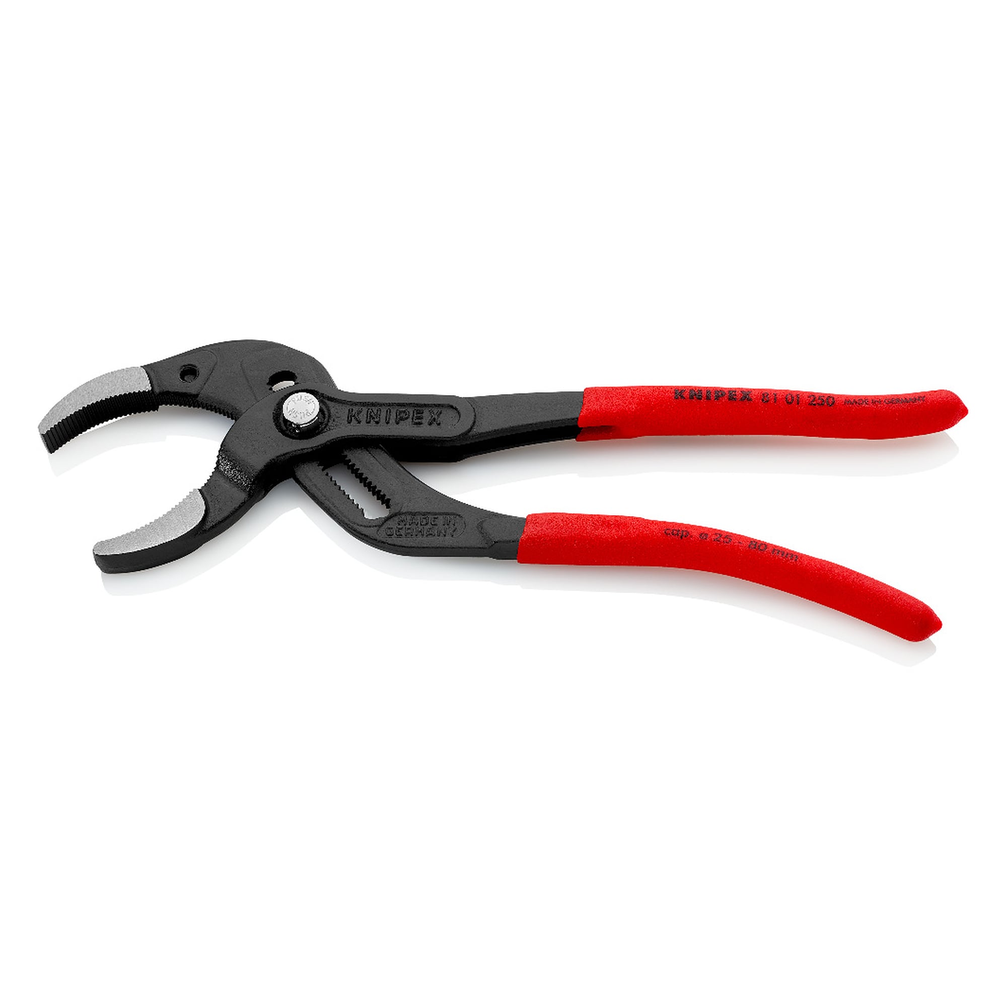 Pince pour siphons et connecteurs SpeedGrip à mâchoires dentelées, Ø 25 - 80 mm, 250 mm