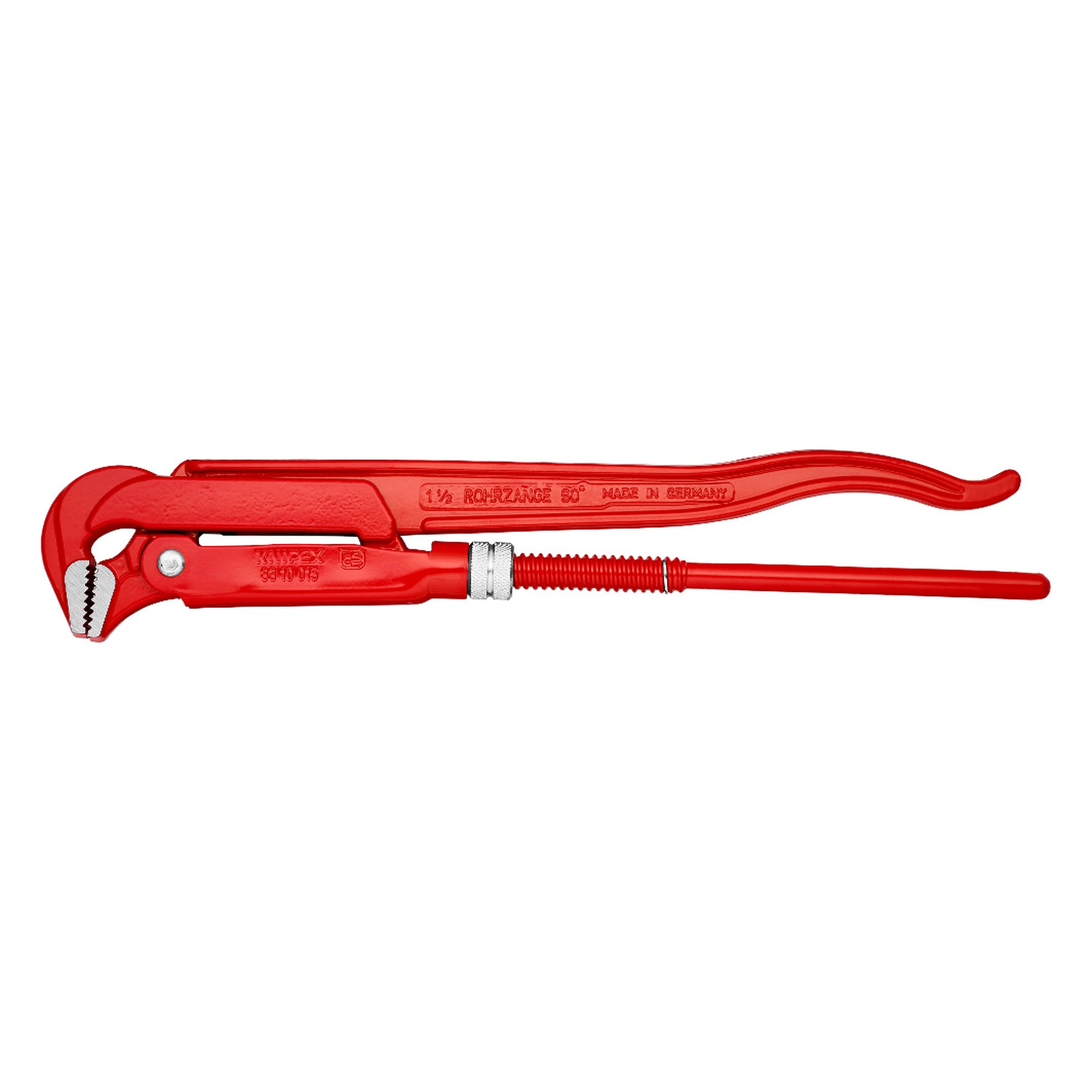 Rohrzange 90° schwedische Form, Spannweite 60 mm, Rohre bis Ø 60 mm, 420 mm