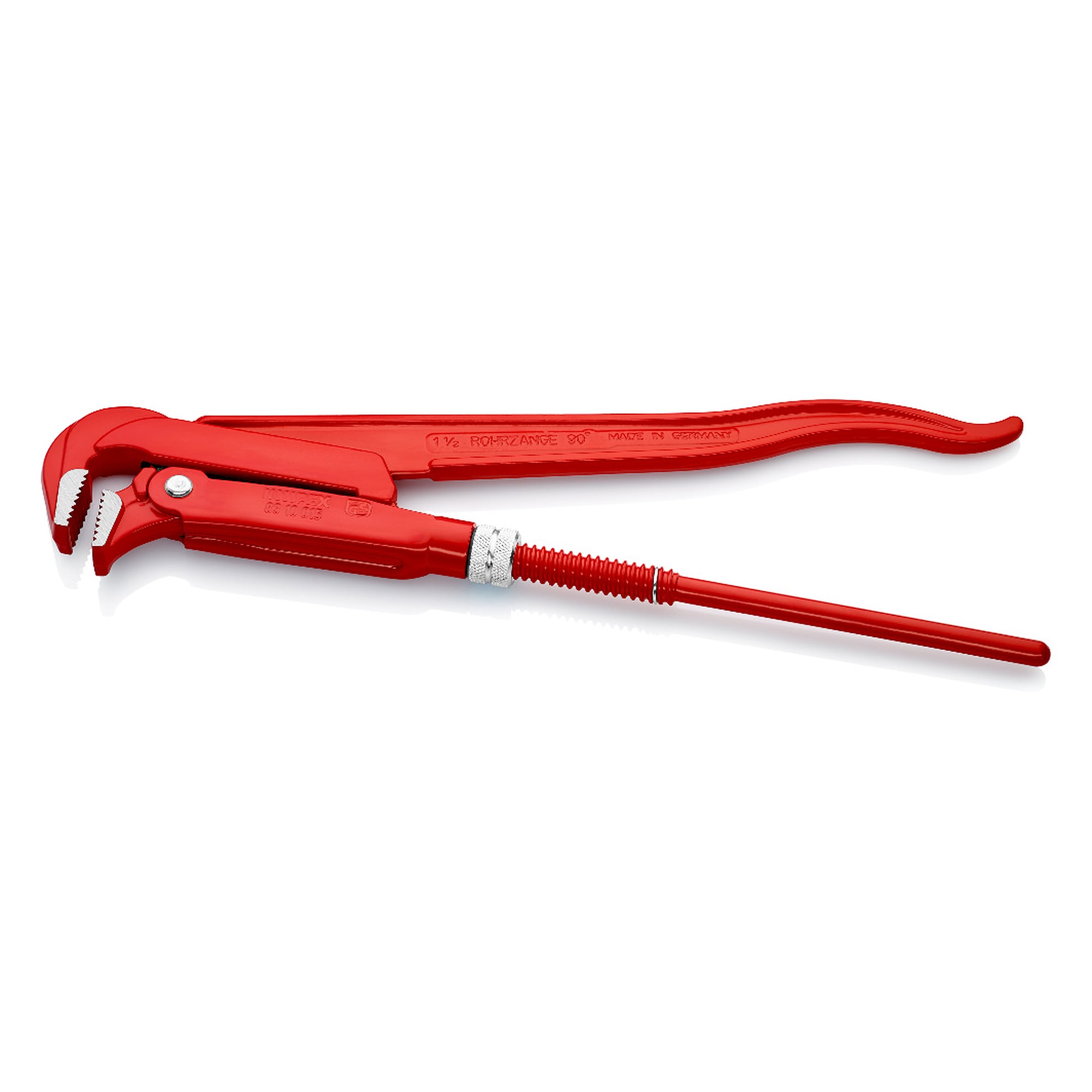 Rohrzange 90° schwedische Form, Spannweite 60 mm, Rohre bis Ø 60 mm, 420 mm