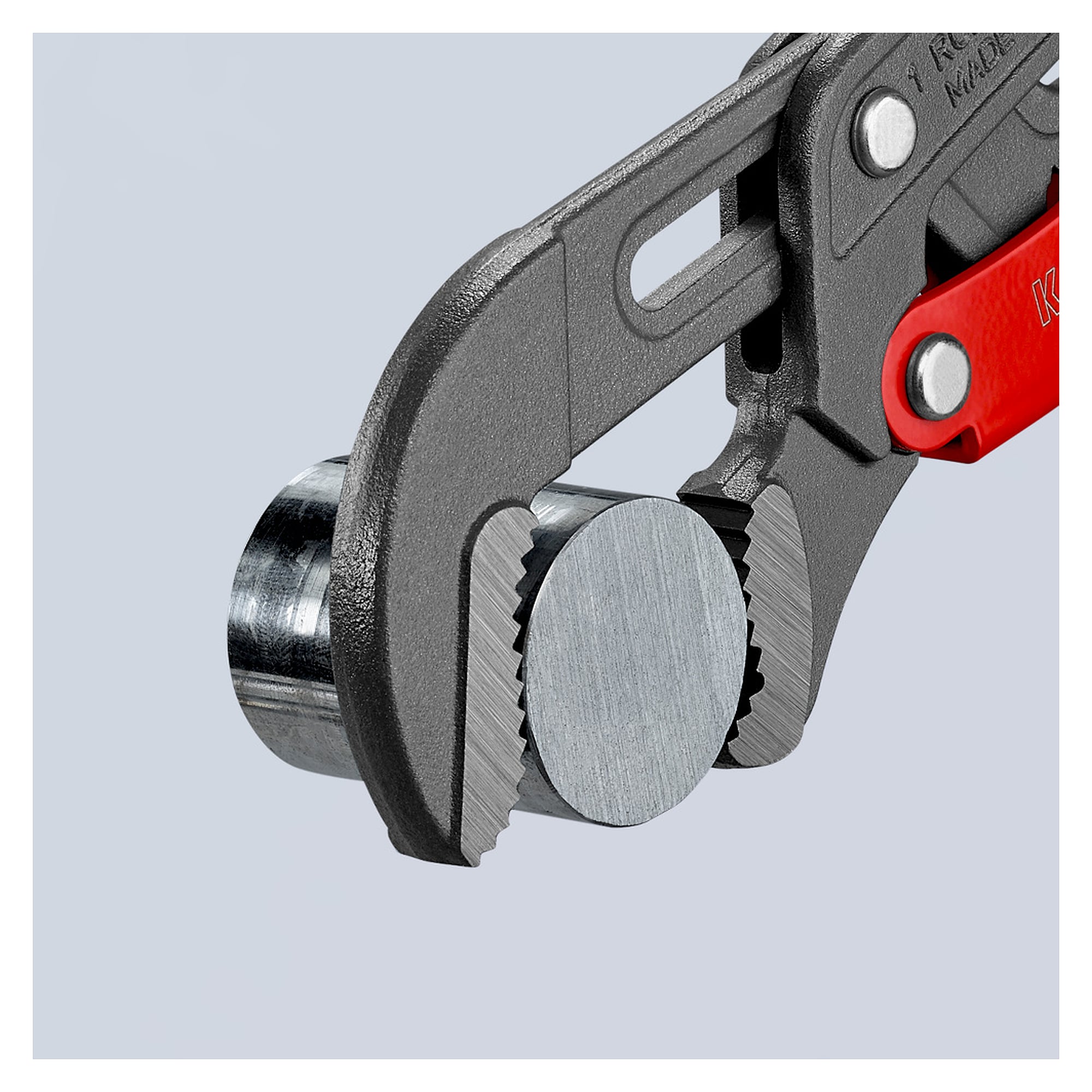 Pipe wrench S-type with fast adjustment, pipes up to 42 mm dia., plastic coated handles, 330 mm