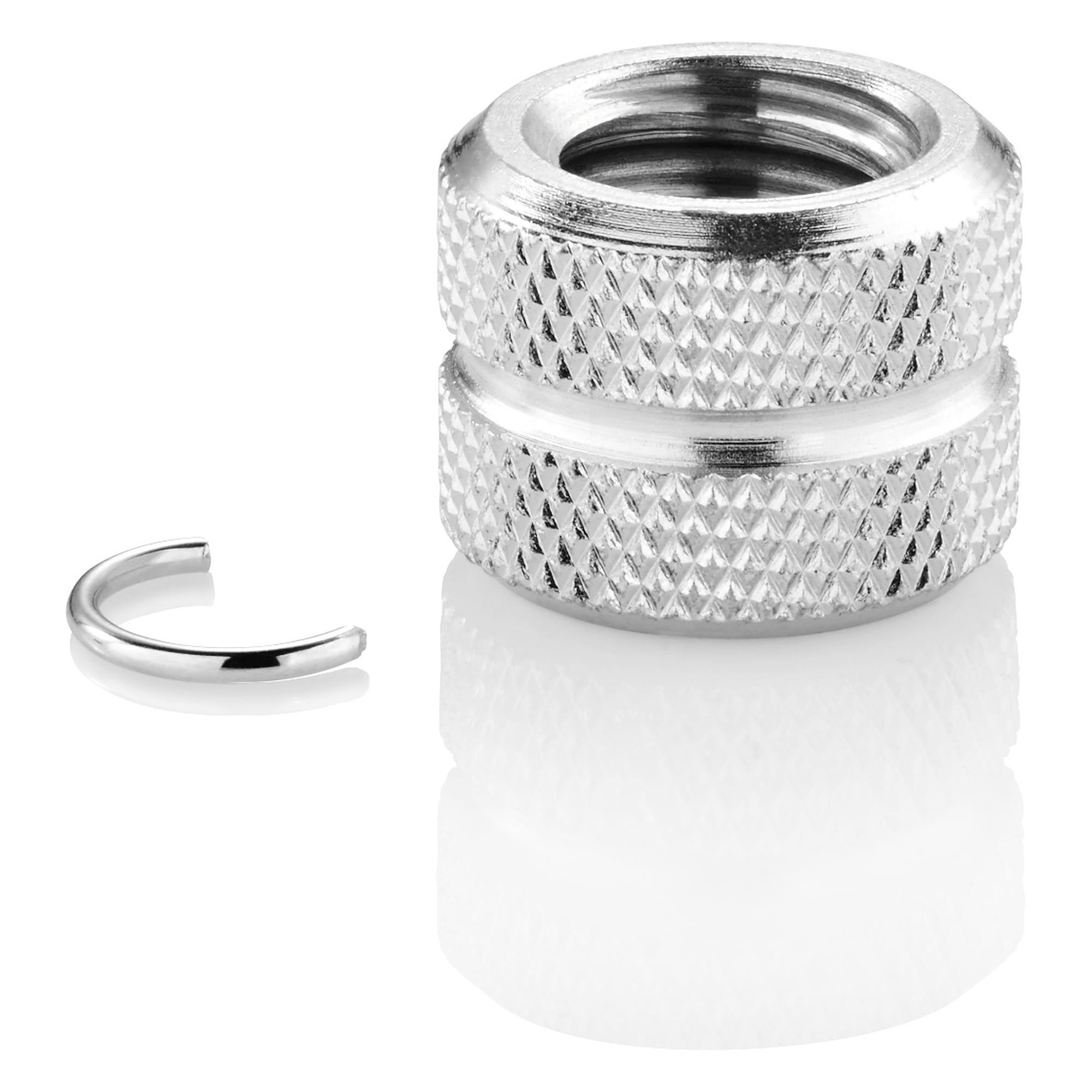 Rändelmutter mit Feder, Ersatzteil für Rohrzangen 90 Grad 83 015, 21 x 17 mm