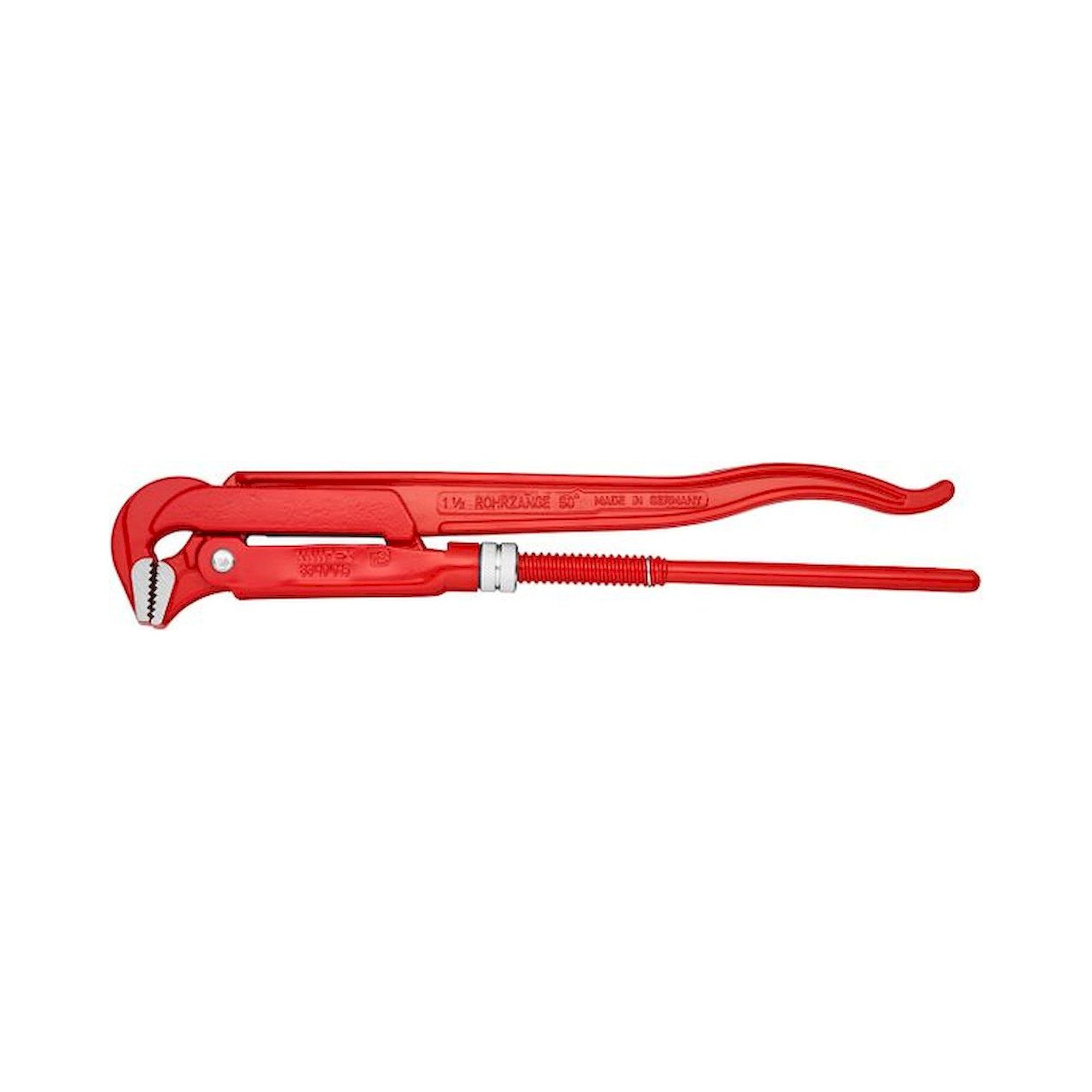 Knipex 83 10 015. Rohrzange 90°, rot pulverbeschichtet, 420 mm