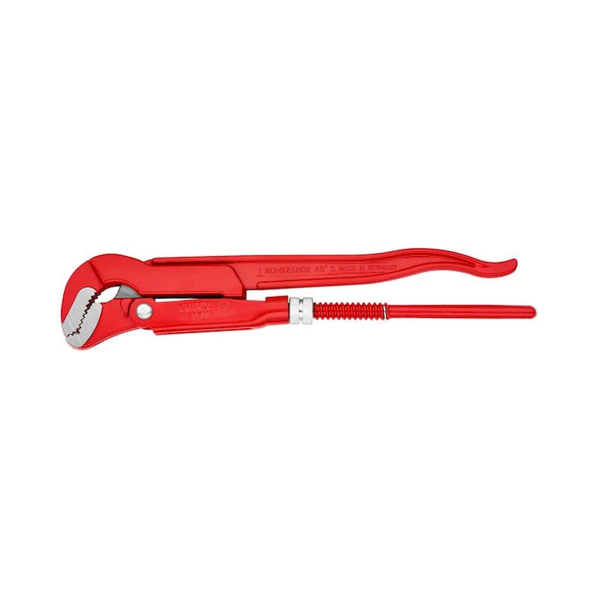 Knipex 83 30 010. S-shaped pipe wrench, red powder-coated, 320 mm