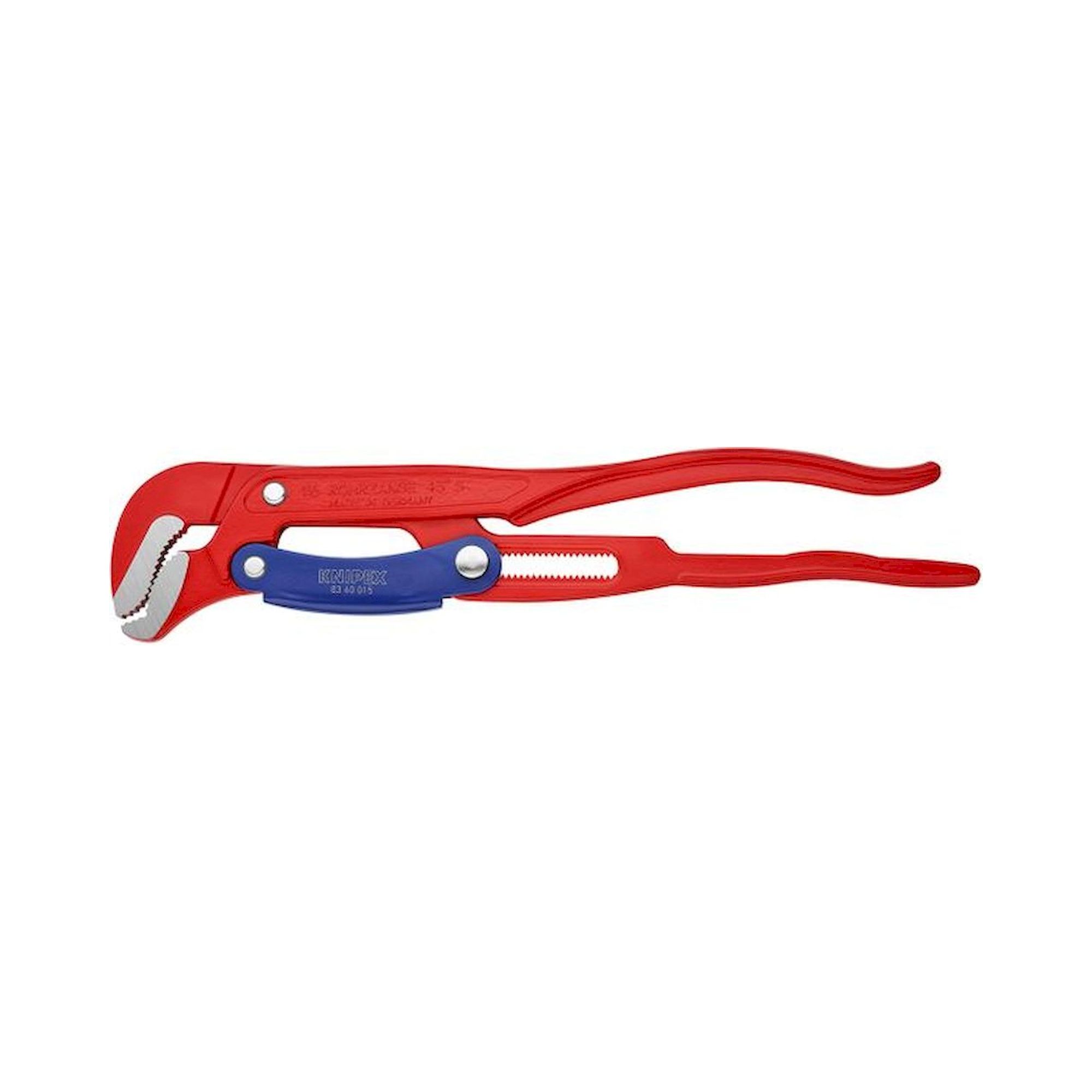 Knipex 83 60 015. Pipe wrench S-Maul with quick adjustment, red powder-coated, 420 mm