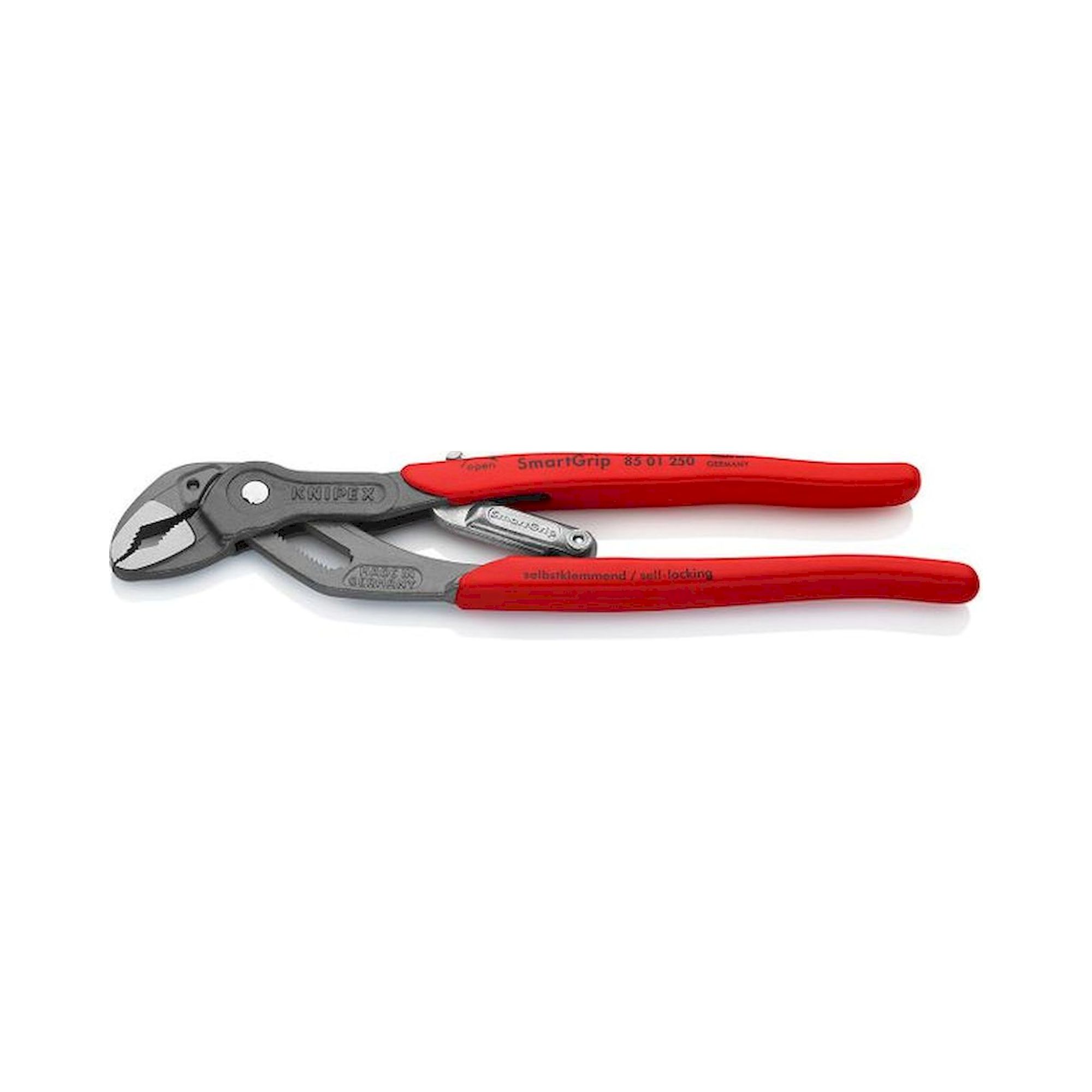Knipex 85 01 250. SmartGrip water pump pliers with automatic adjustment, gray atramentized, 250 mm