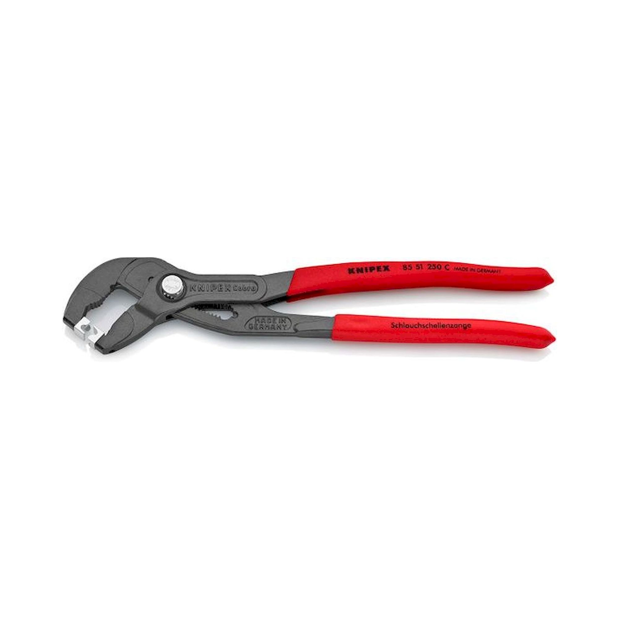 Knipex 85 51 250 C. Schlauchschellenzange für Click-Schellen, grau atramentiert, 250 mm
