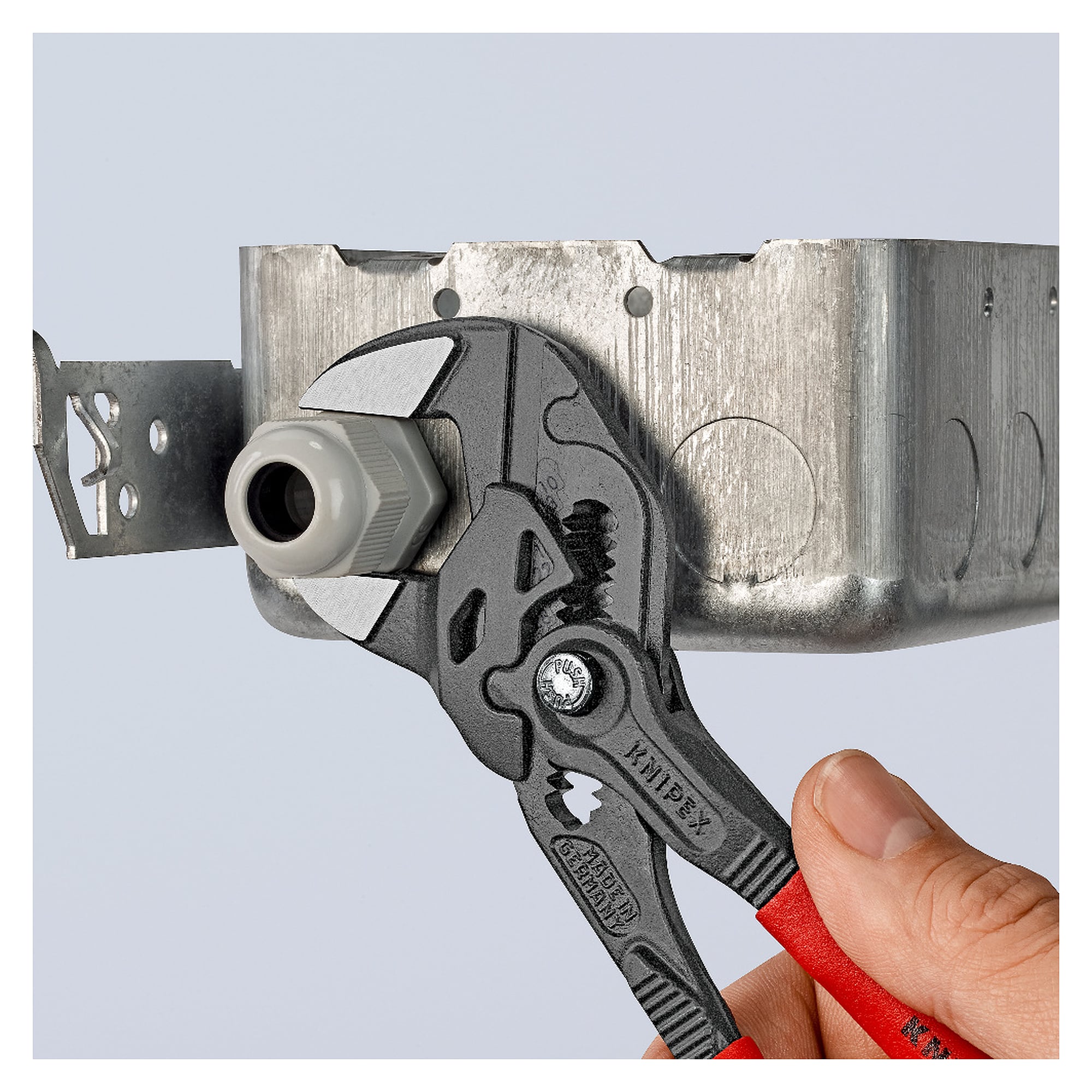 Zangenschlüssel mit glatten Backen für Schlüsselweiten bis 40 mm, 180 mm