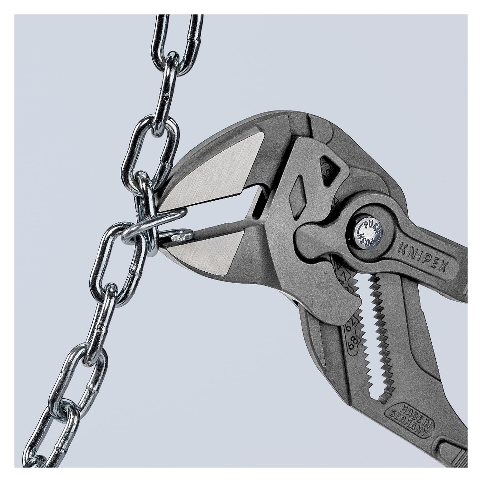 Pliers wrench with smooth jaws for widths across flats up to 68 mm, 300 mm