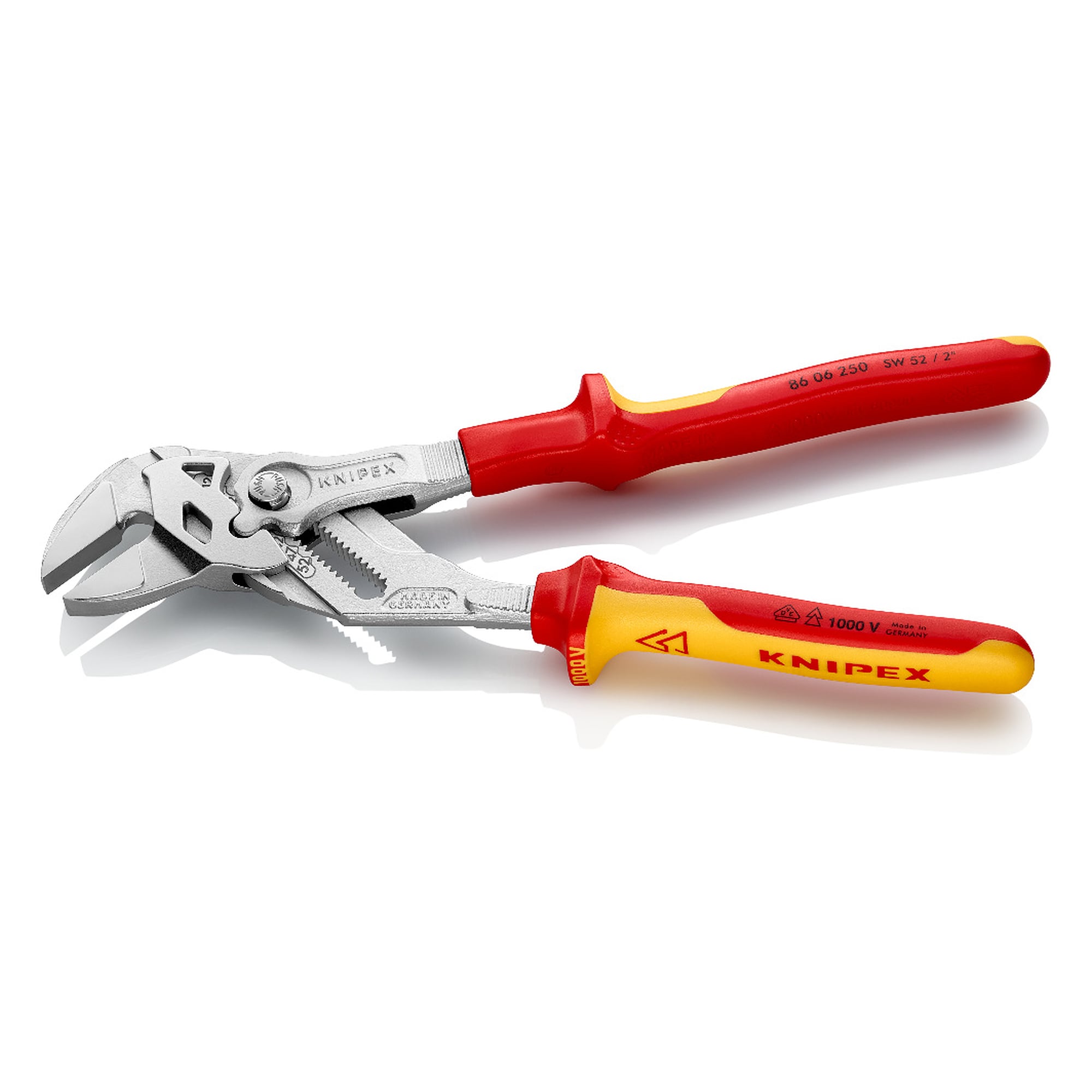 Pliers wrench insulated to IEC 60900, capacity up to 52 mm, 250 mm
