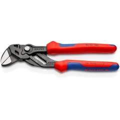 Knipex 86 02 180. Zangenschlüssel, Zange und Schraubenschlüssel in einem Werkzeug, schwarz atramentiert, 180 mm