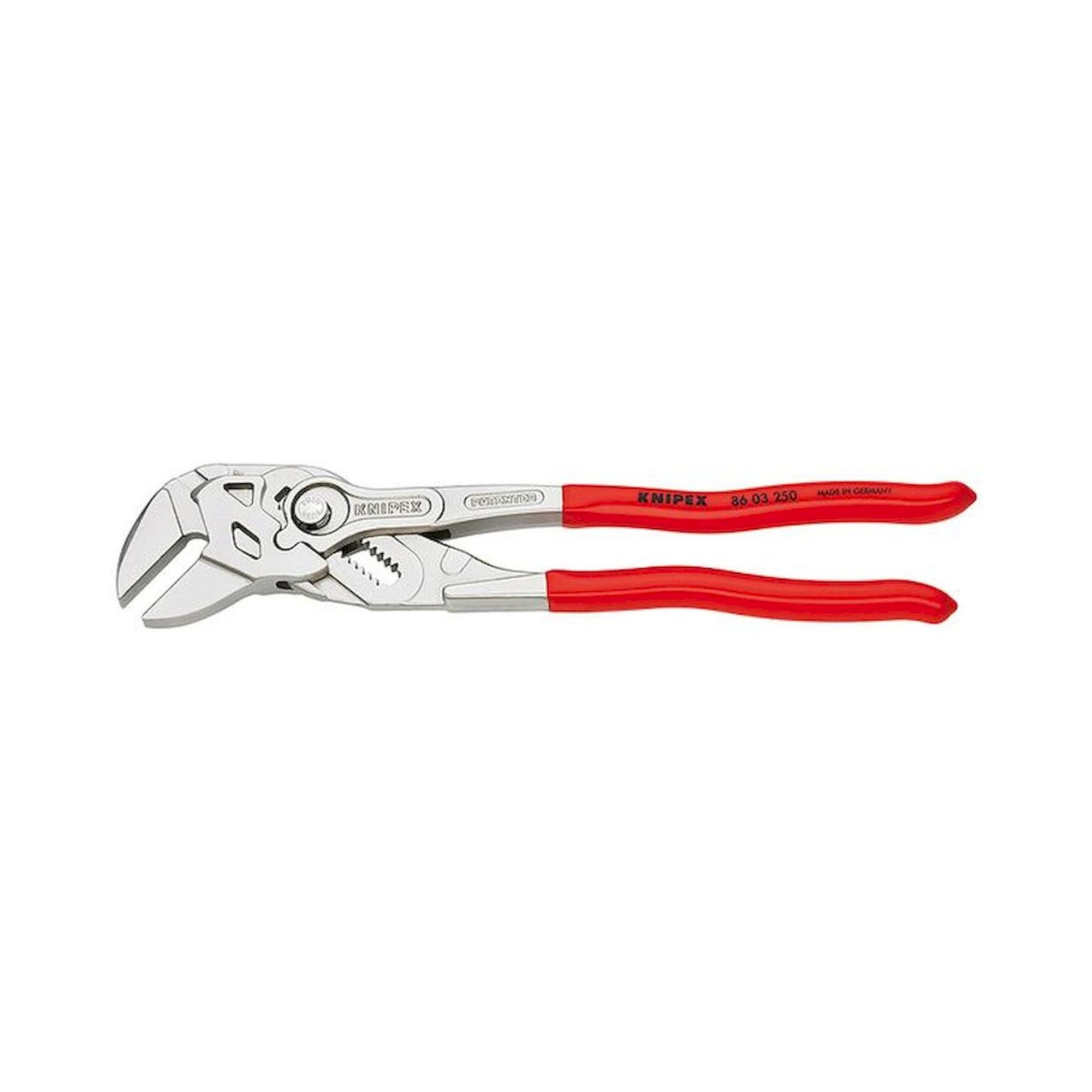 Knipex 86 03 250. Pliers wrench, pliers and wrench in one tool, chrome-plated, 250 mm