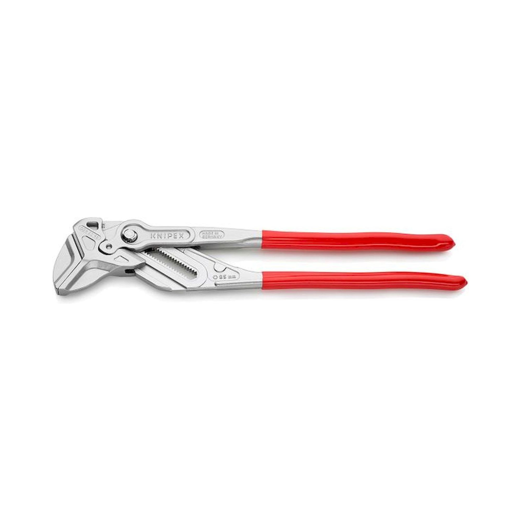 Knipex 86 03 400. Zangenschlüssel XL, Zange und Schraubenschlüssel in einem Werkzeug, verchromt, 400 mm