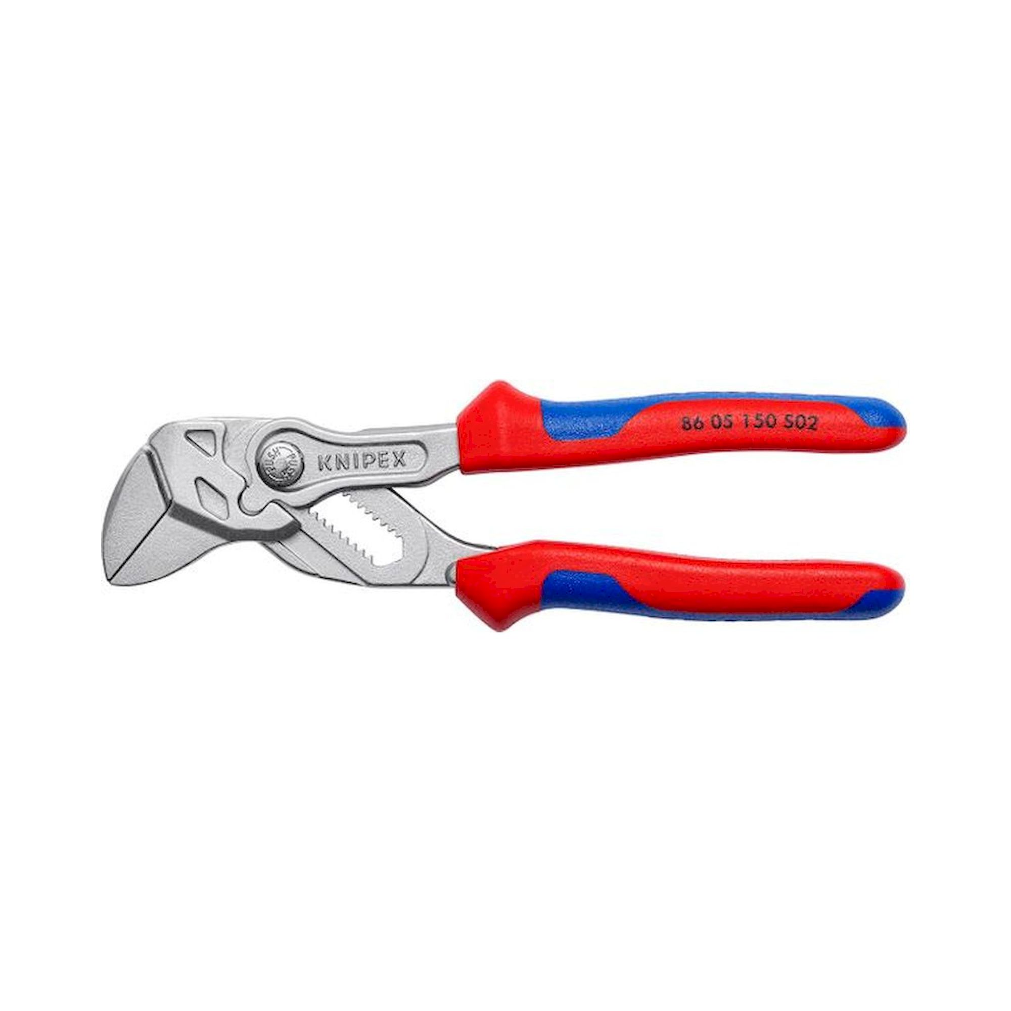 Knipex 86 05 150 S02. Clé à pince avec mâchoires rugueuses, chromée, 150 mm