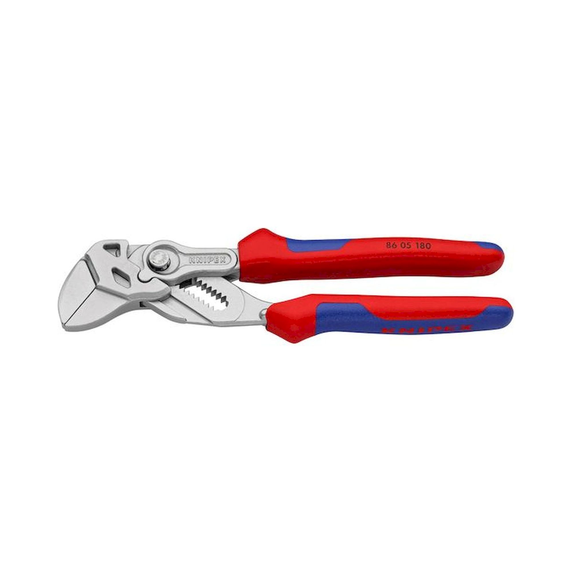 Knipex 86 05 180. Pliers wrench, pliers and wrench in one tool, chrome-plated, 180 mm