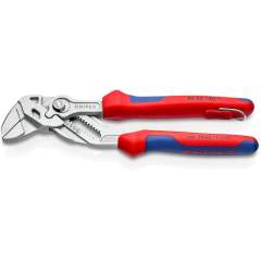 Knipex 86 05 180 T. Pliers and wrench in one tool, chrome-plated, fastening eyelet, 180 mm